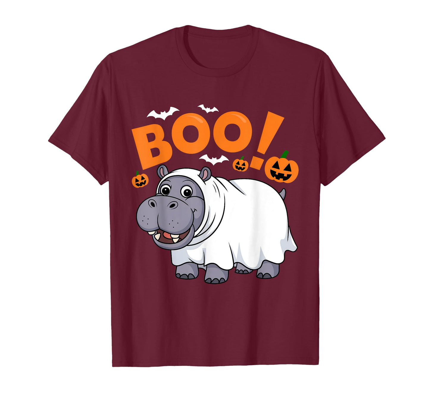 Boo Hippo Halloween Costume Hippopotamus Africa Animal Fun T-Shirt