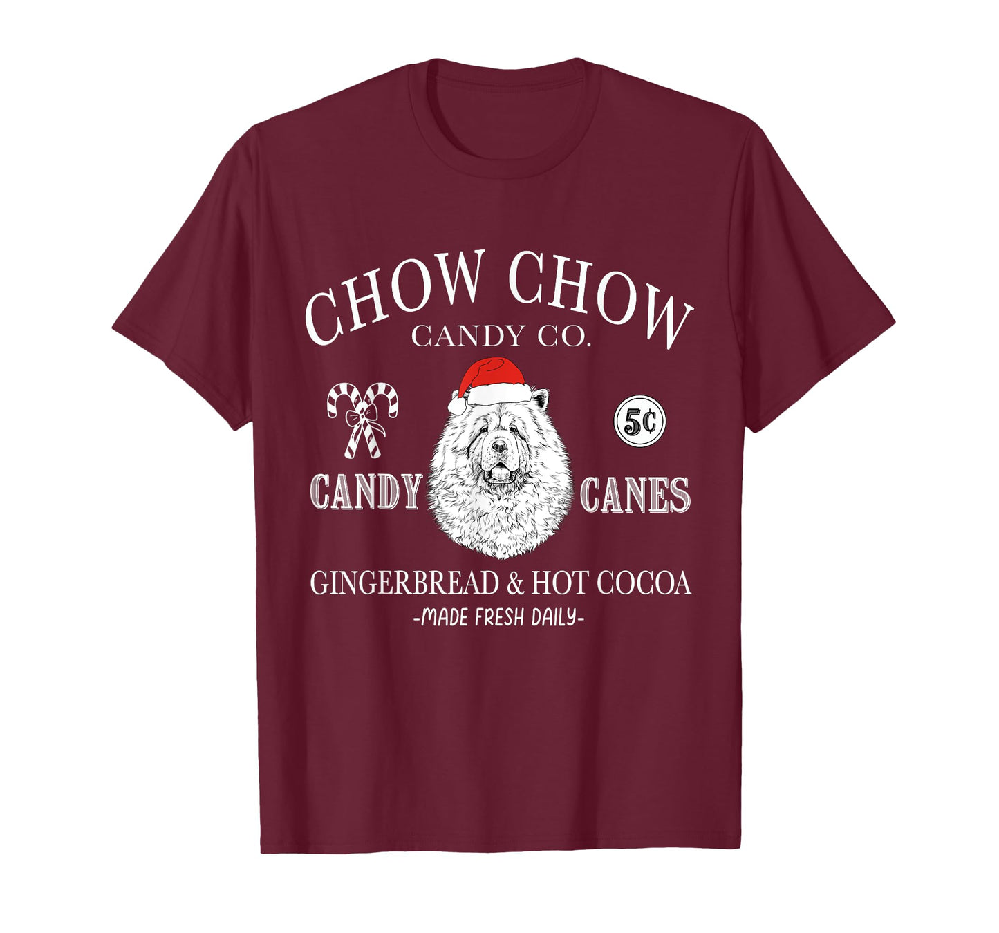 Funny Santa Chow Chow Mom Christmas Vintage Holiday T-Shirt