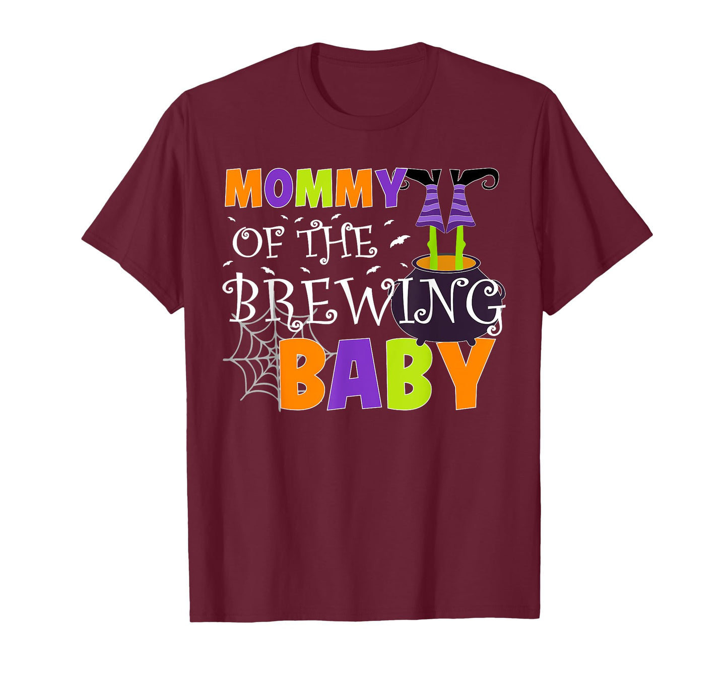 Mommy Of The Brewing Baby Halloween Witch Baby Shower T-Shirt