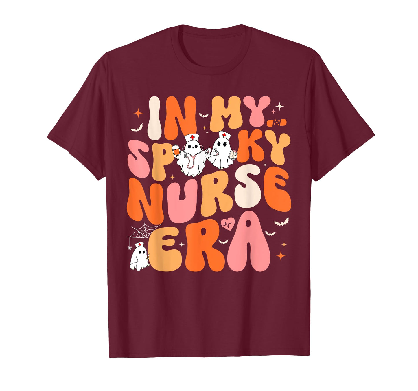 Groovy In My Spooky Nurse Era Halloween Nursing T-Shirt