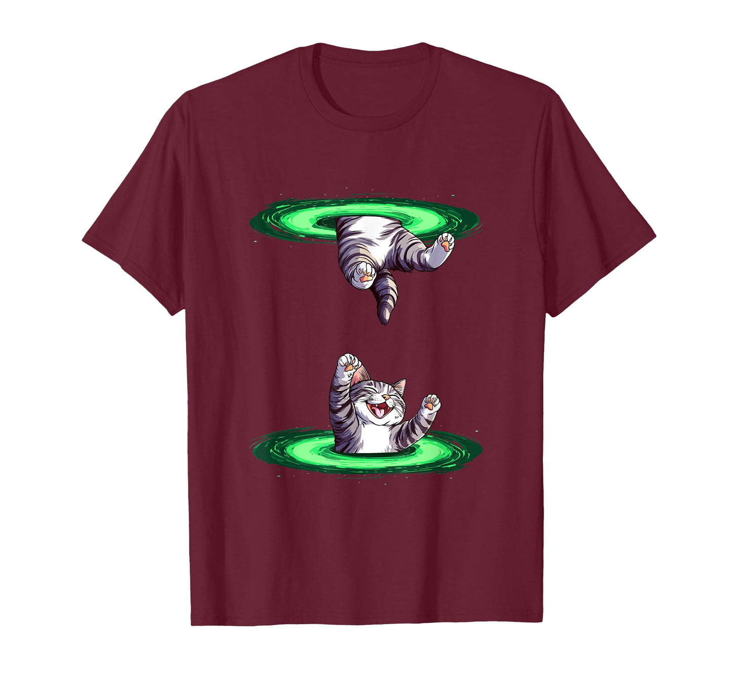 Funny Fiction Cat with Portal for Boys and Girls T-Shirt