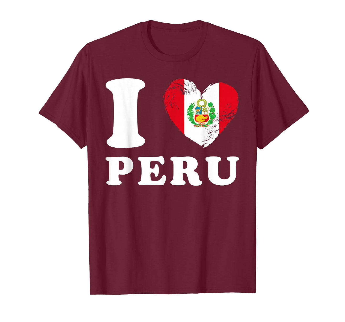 I Love Peru - Heart Flag Peru T-Shirt