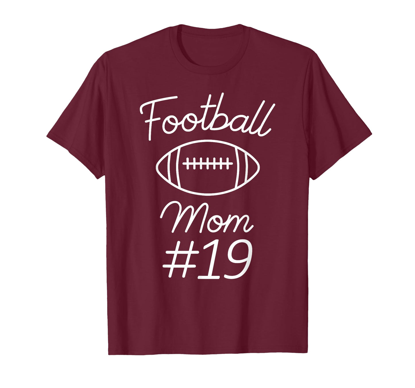 Football Mom Number 19 Biggest Fan Woman Team Game My Son T-Shirt
