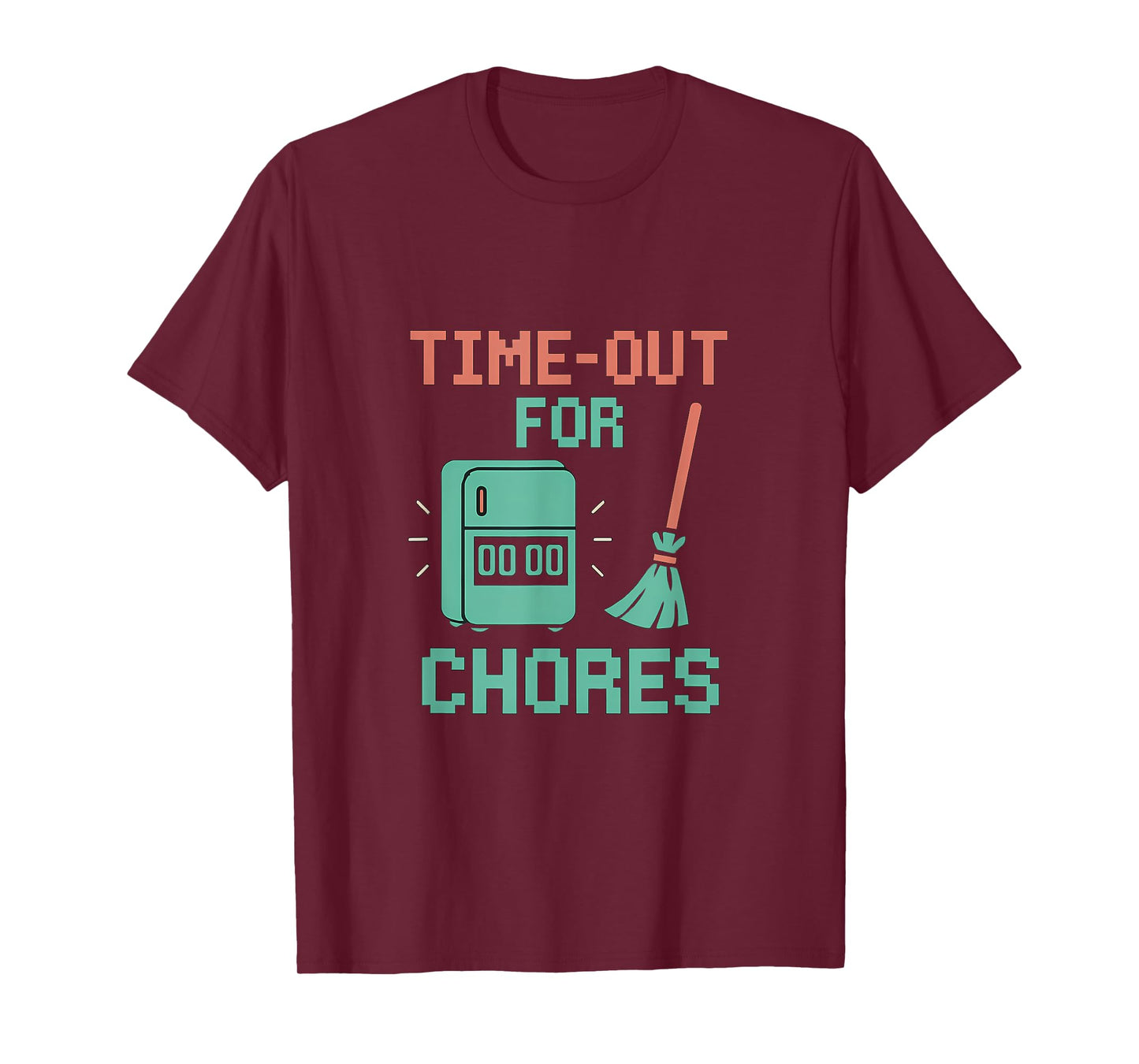 Time-Out for Chores Retro Arcade Pixel Family T-Shirt