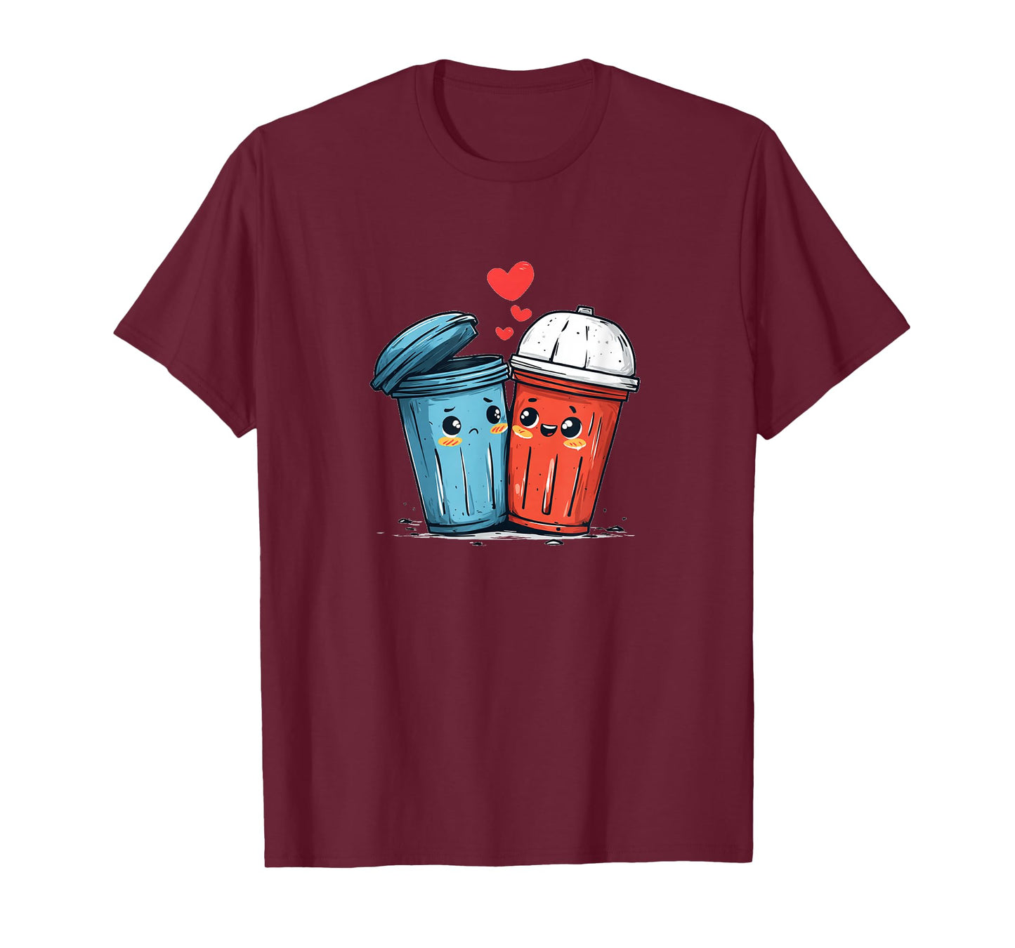 Funny Loving Trash Can Graphic Costume T-Shirt