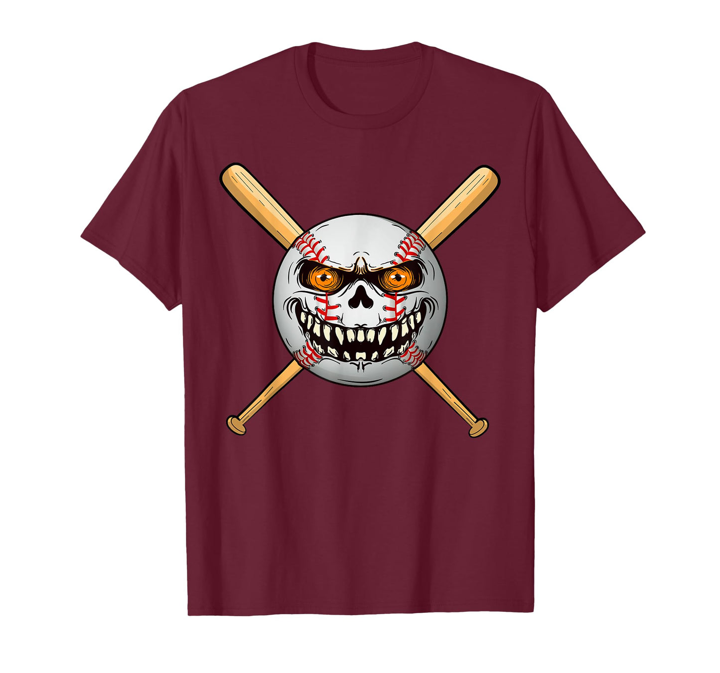 Spooky Baseball bats player Halloween Pumpkin Costume T-Shirt