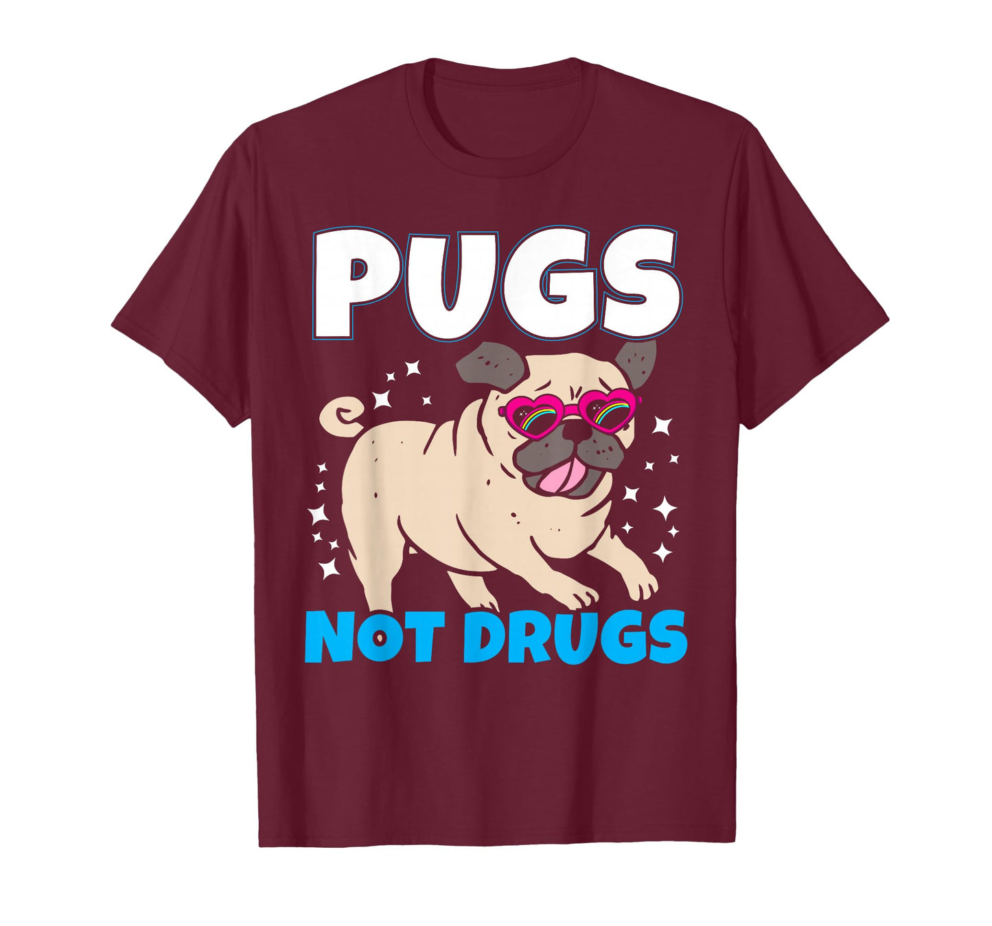 Pugs Not Drugs I Cute Puppy Pug Lover Design T-Shirt