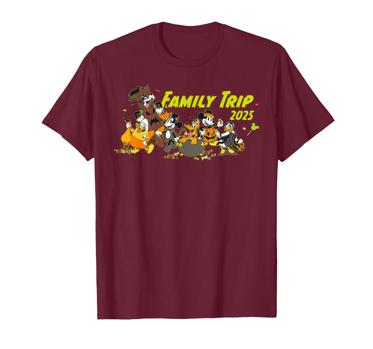 Disney Family Trip 2025 Halloween Costume Mickey & Friends T-Shirt