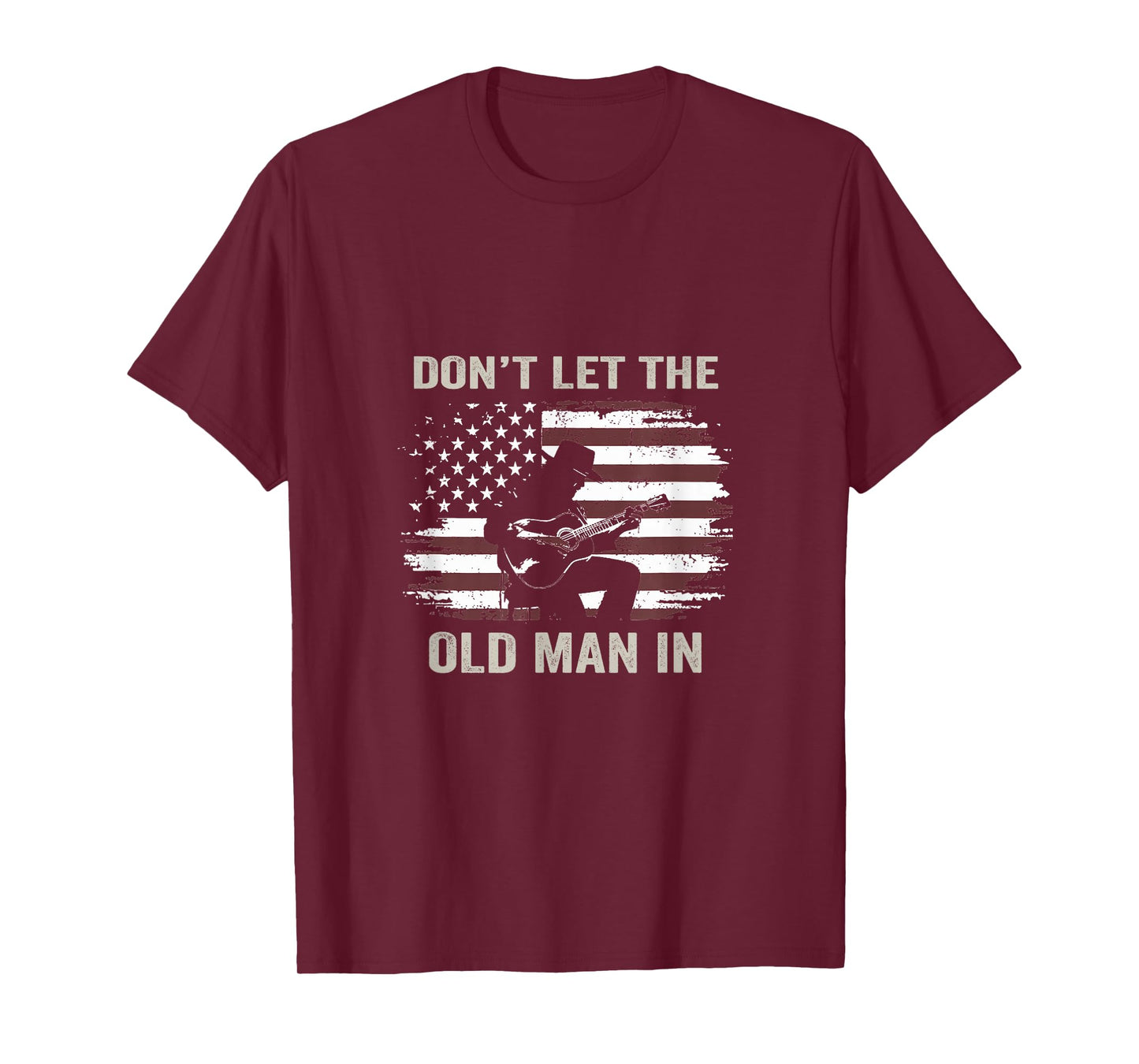Don't let the old man in Vintage American flag T-Shirt