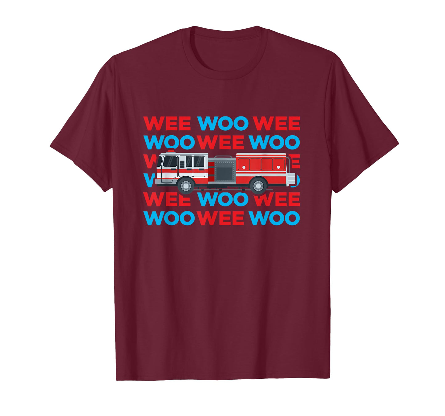 Fire Truck Engine Firefighter for Kids Wee Woo Emergency T-Shirt