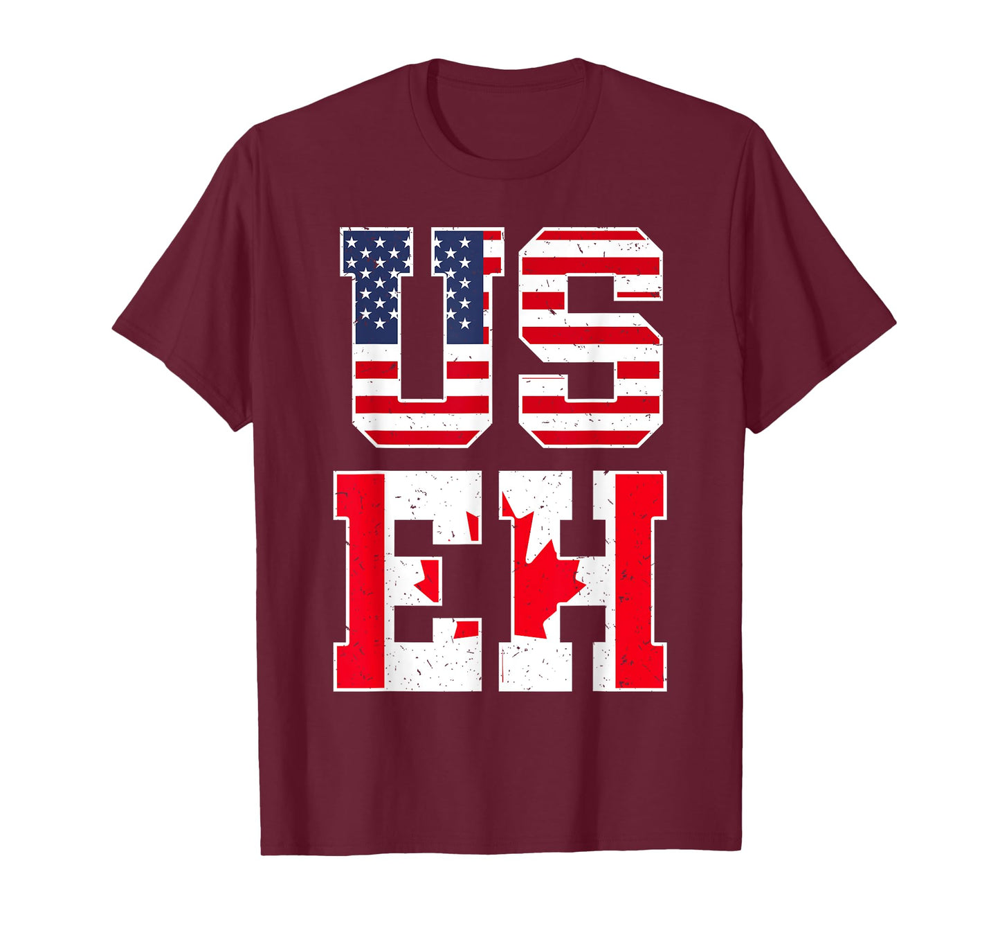 US EH Shirt American Canadian Flag Canada Pride USA Gift T-Shirt