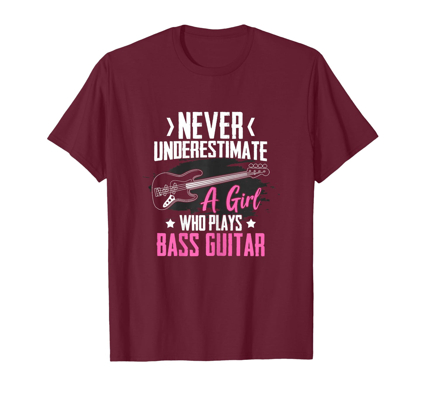 Funny Bass Guitar Lover Graphic Women and Girls Bass Player T-Shirt