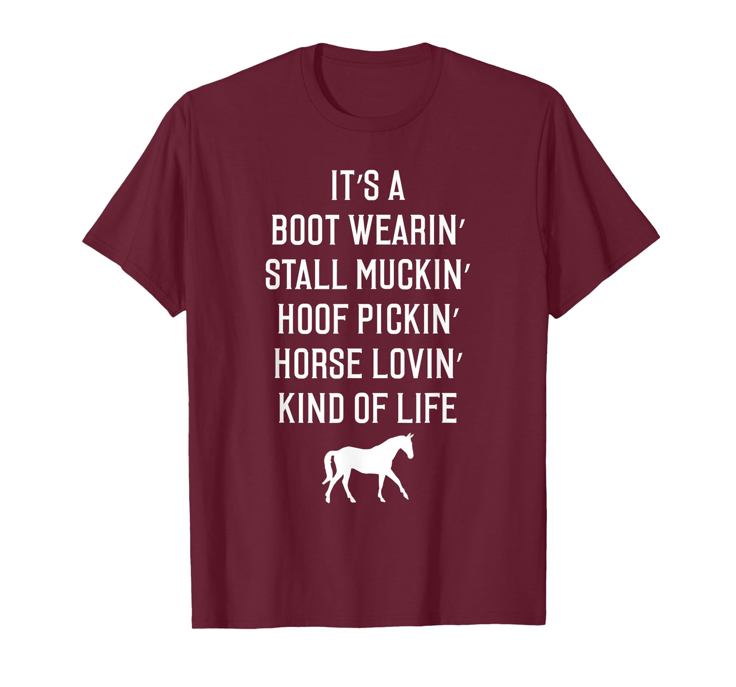Funny Horse Boot Wearing Hoof Picking Equestrian T-Shirt