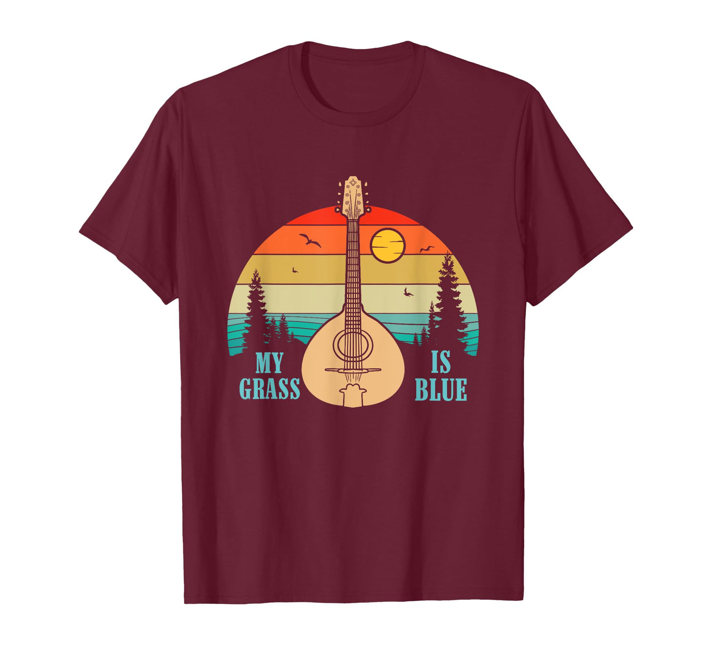 My Grass Is Blue Bluegrass String Instrument Mandolin T-Shirt