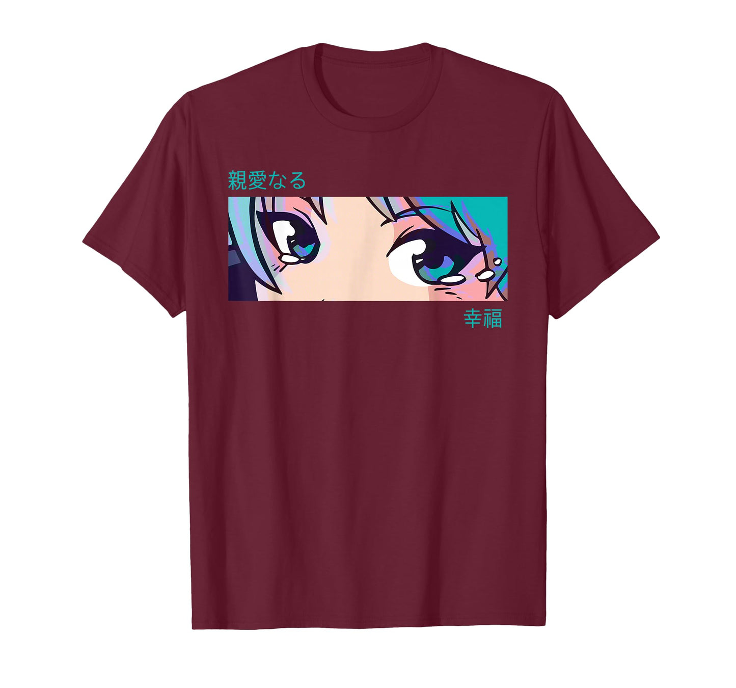 Anime Girl Eyes Pastel Aesthetic Otaku Art T-Shirt