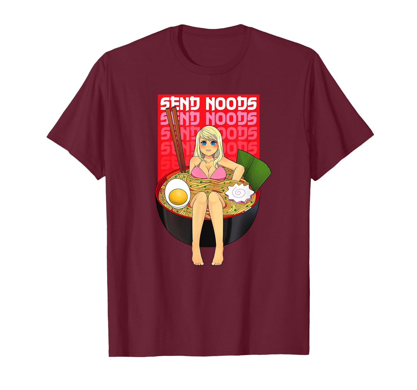 Spicy Ramen Bowl Lewd Noodle Send Noods Kawaii Ecchi Hentai T-Shirt