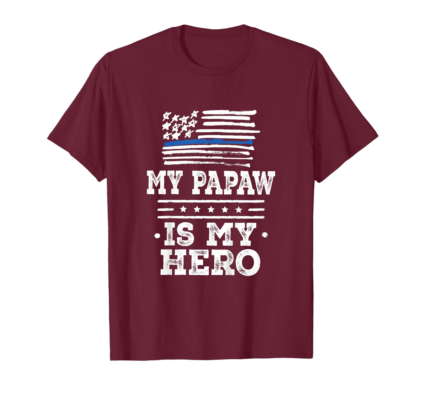 Kids Police Officer Papaw is my Hero T-Shirt