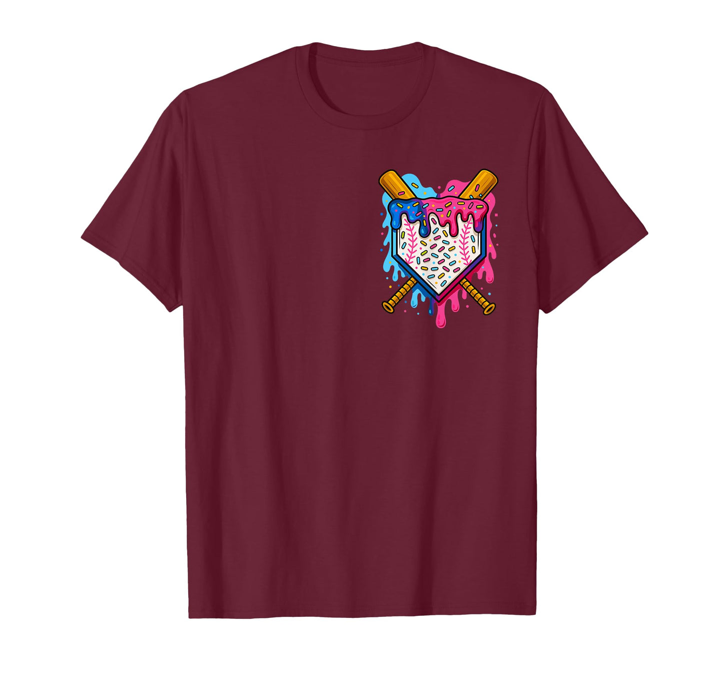 Baseball For Boys Ice Cream Drip Baseball T-Shirt
