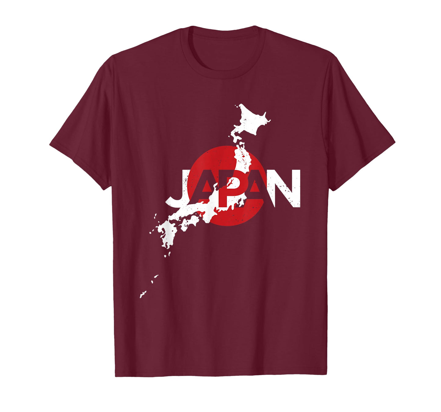 Japanese Map Flag Souvenir Distressed Japan Family Heritage T-Shirt