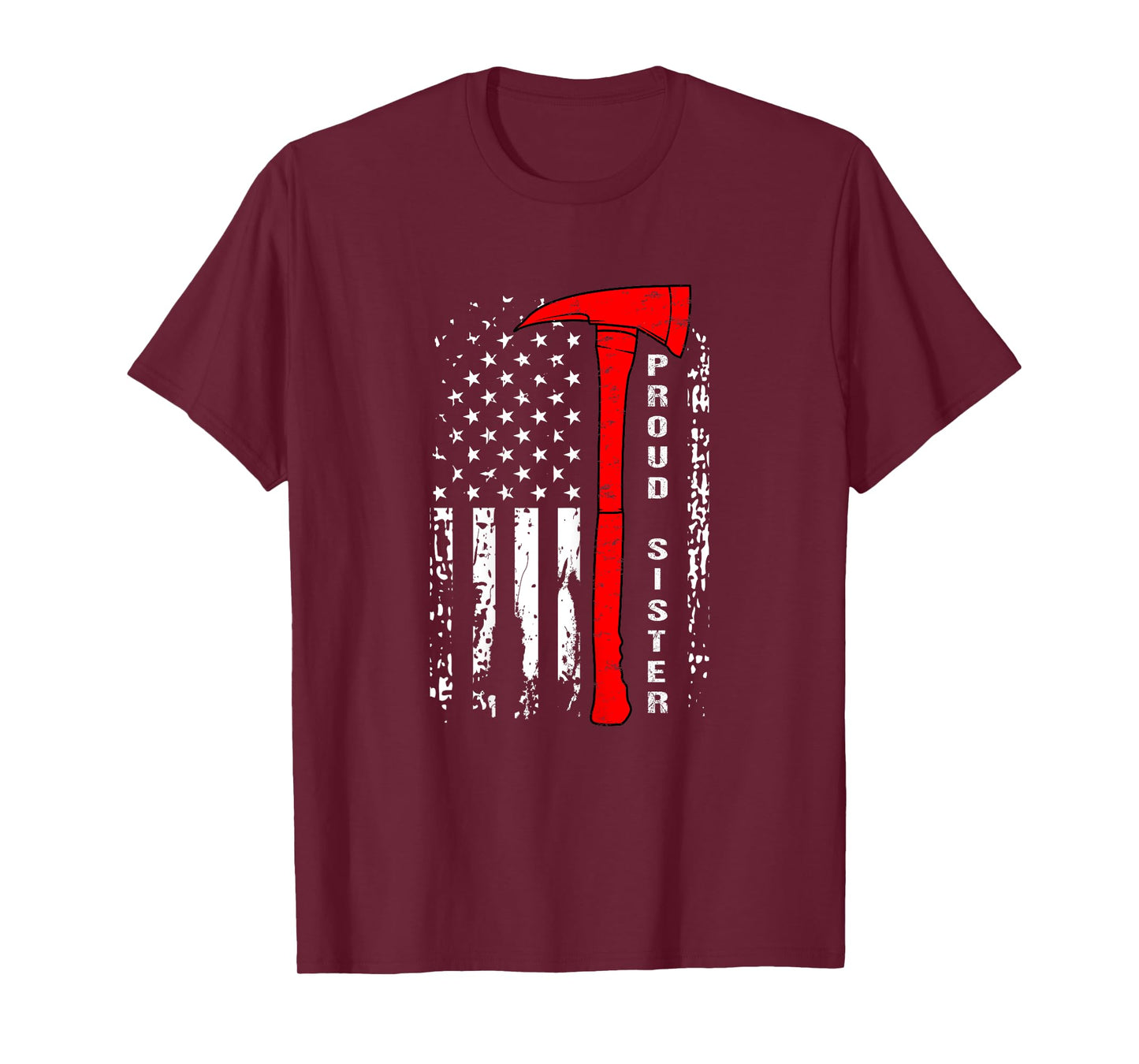 Firefighter Sister Shirt Proud Sister of Firefighter Gift T-Shirt