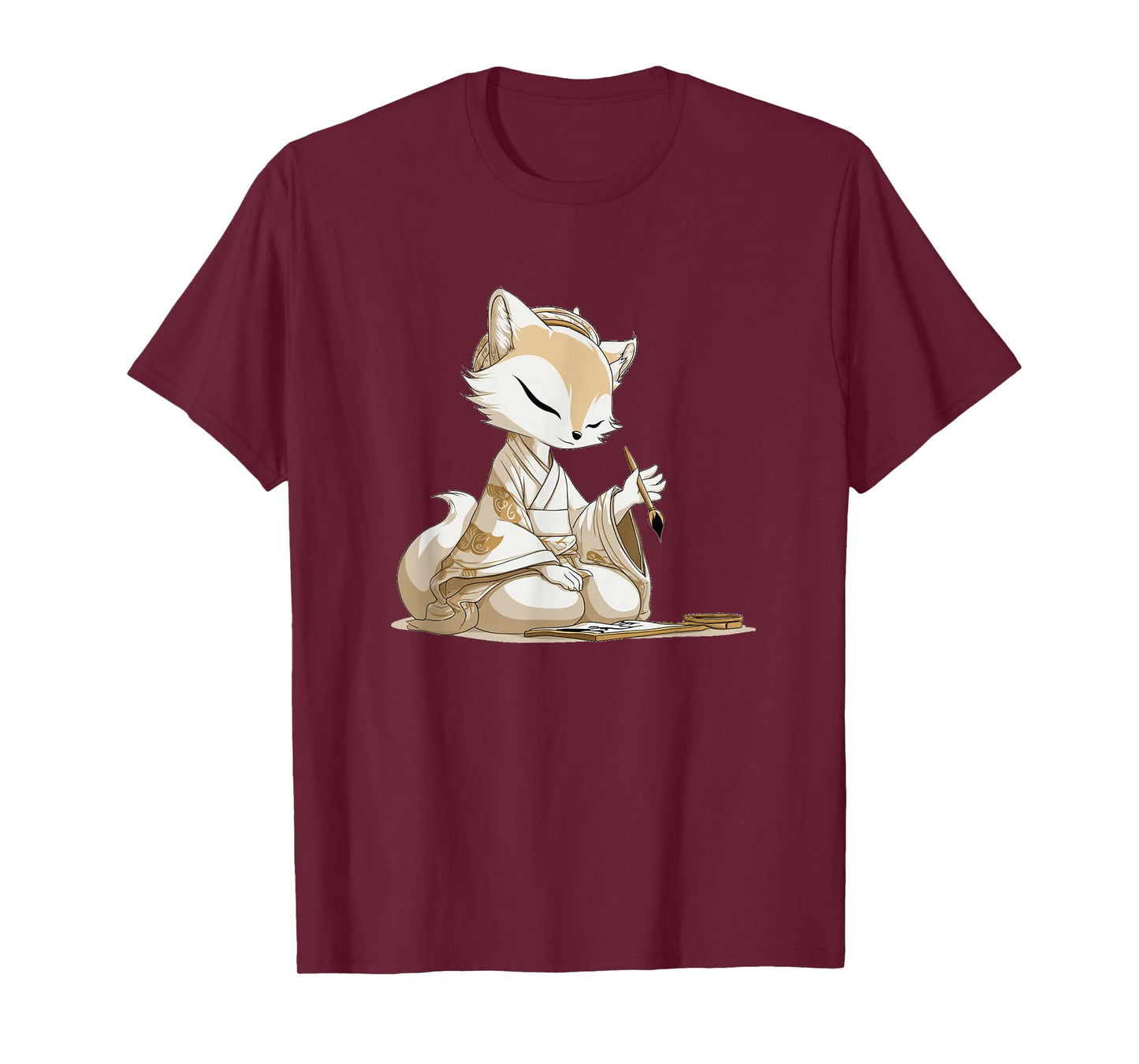 Nice Japan Kitsune Costume for Calligraphy Lovers T-Shirt