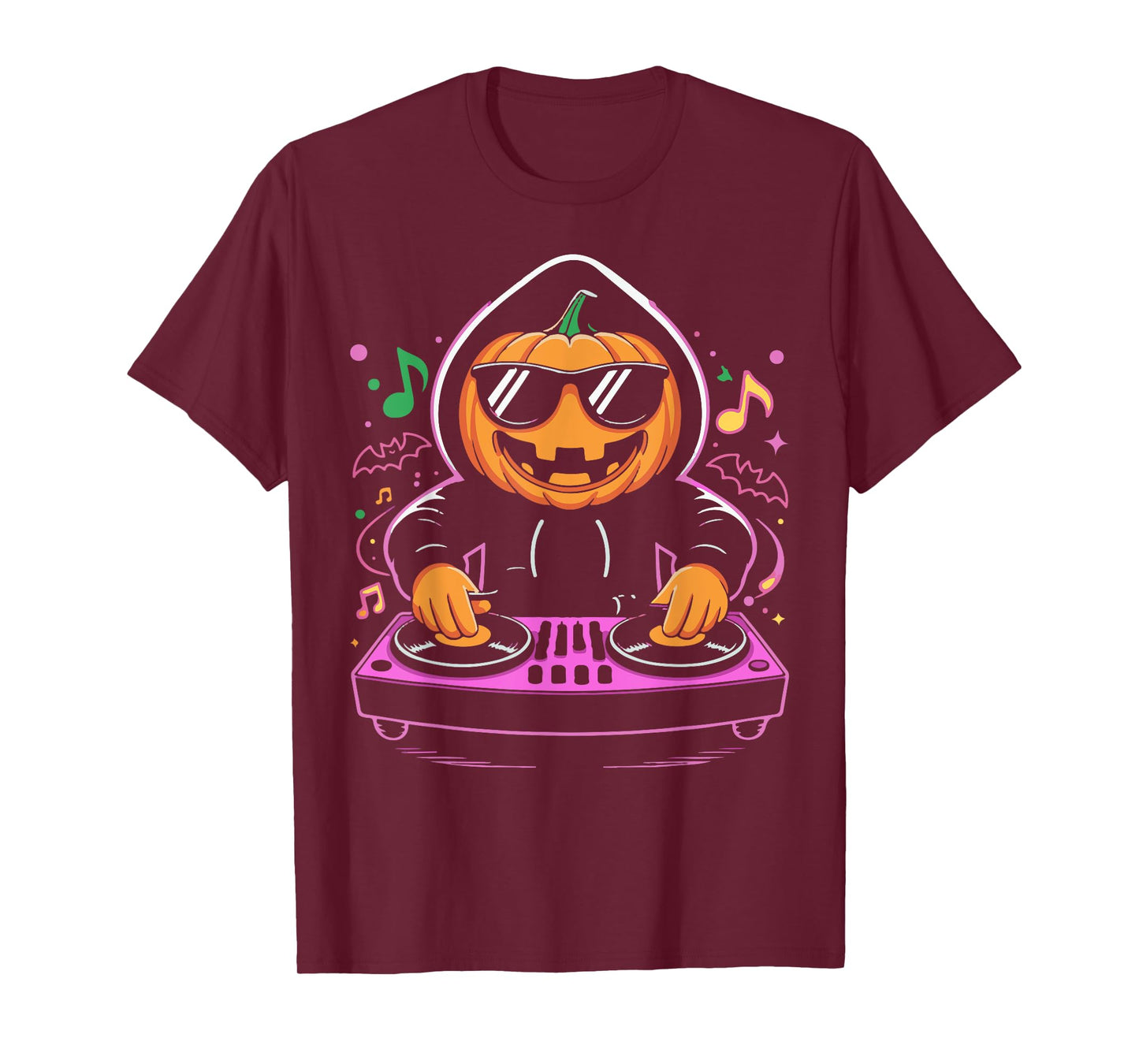 Pumpkin DJ Costume Halloween Party Music Lover Design Men T-Shirt