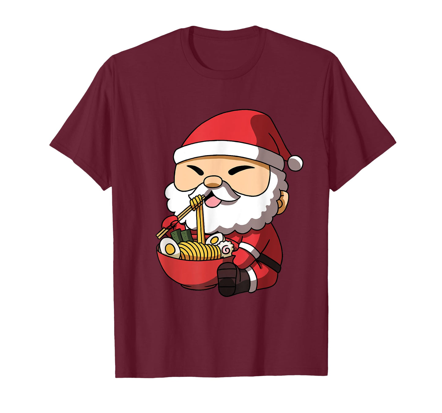 Kawaii Anime Christmas Santa Claus Japanese Ramen T-Shirt