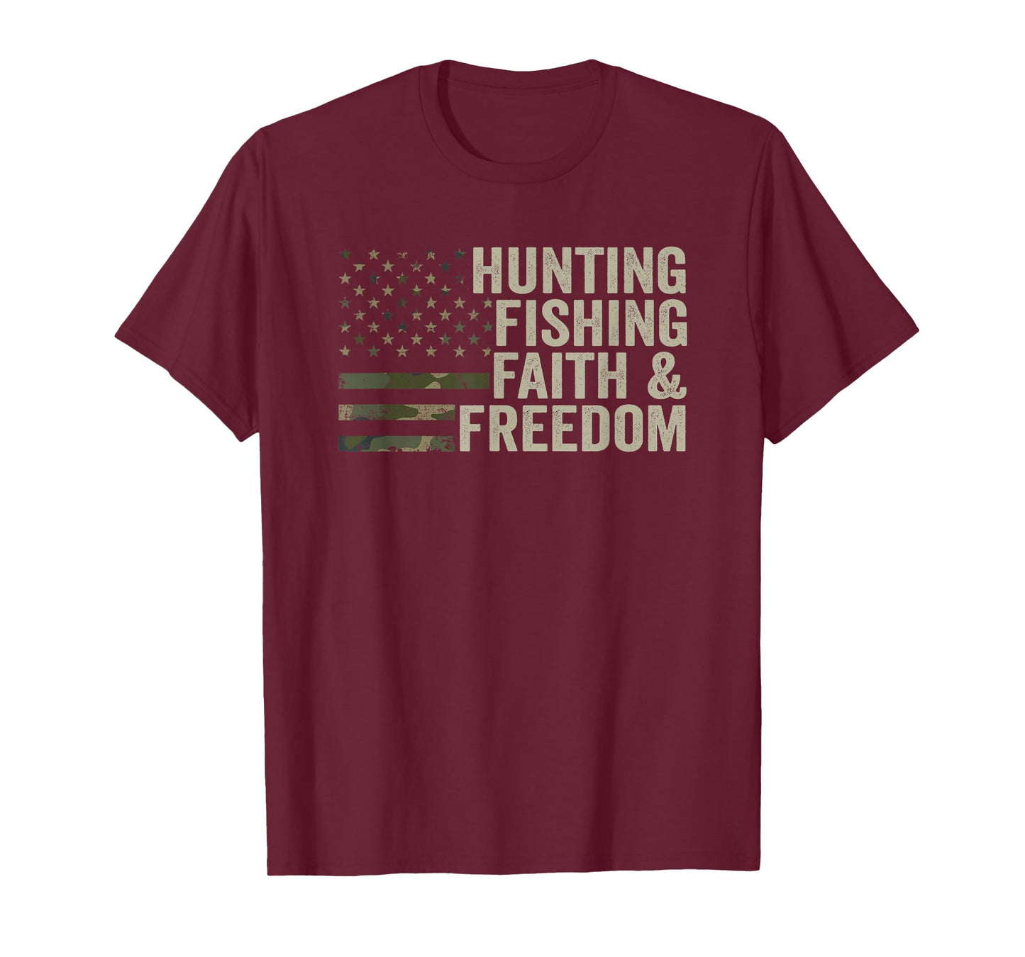 Hunting Fishing Faith & Freedom - Funny Hunter Fisherman T-Shirt