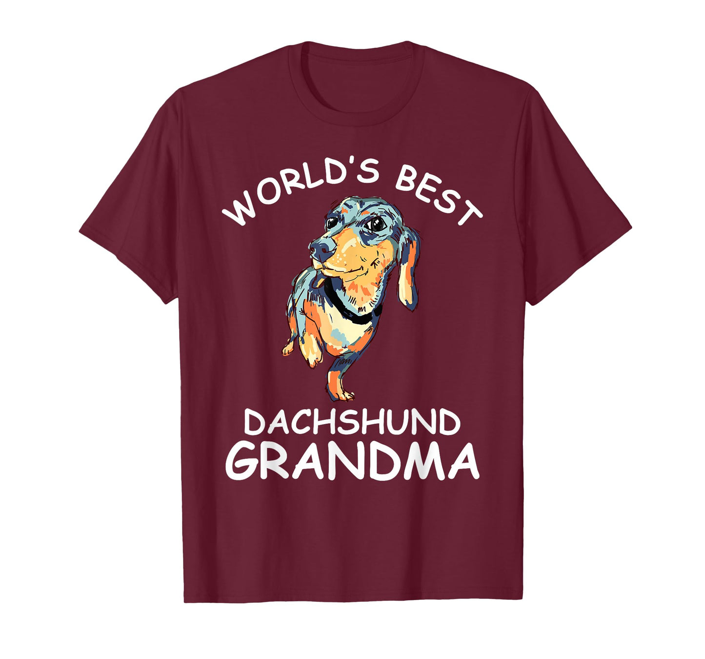 World's Best Dachshund Grandma Funny Granddog Dog Lover Cute T-Shirt