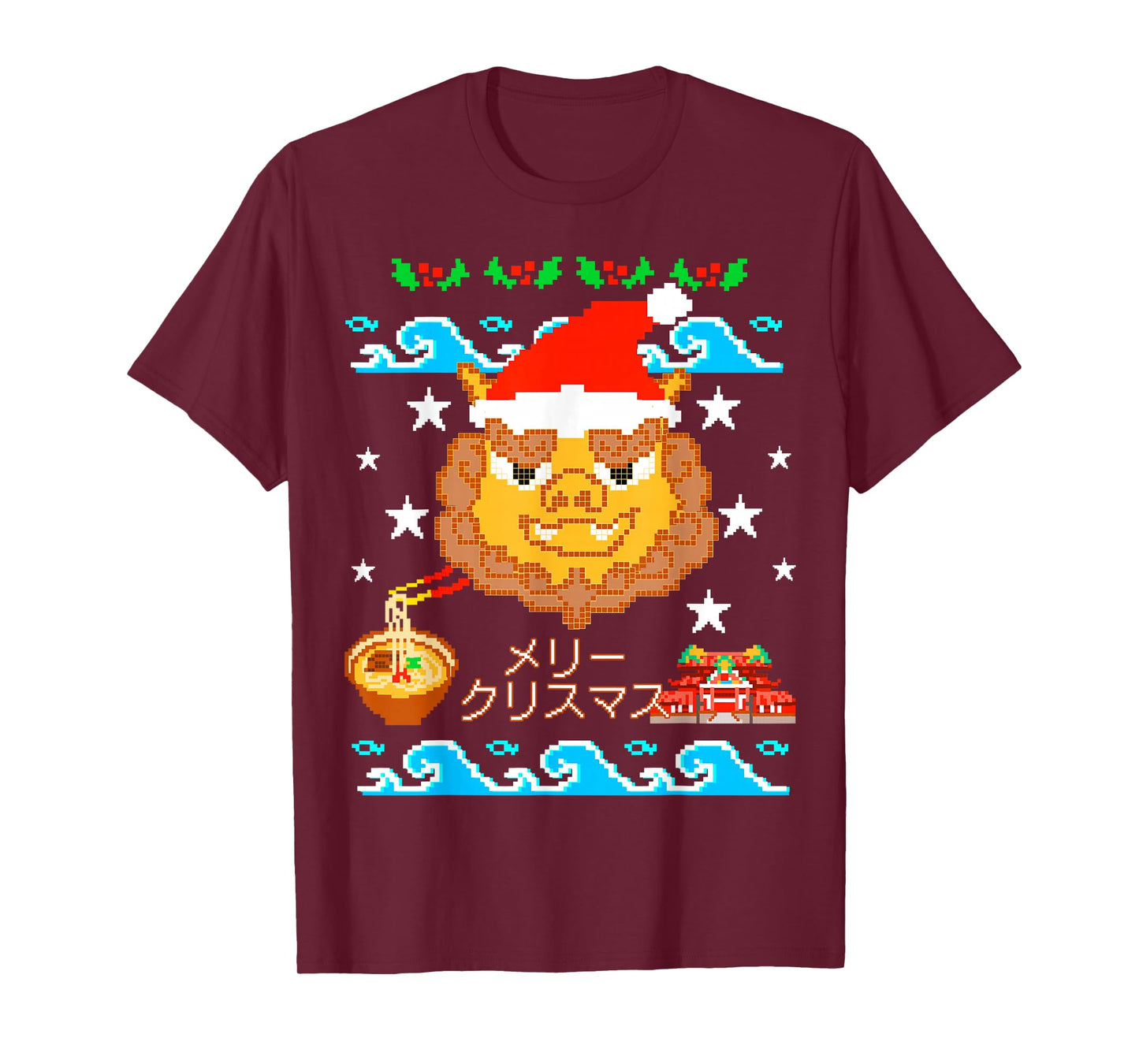 Shisa Dogs Ugly Christmas sweater Okinawa Japan Party Gift T-Shirt