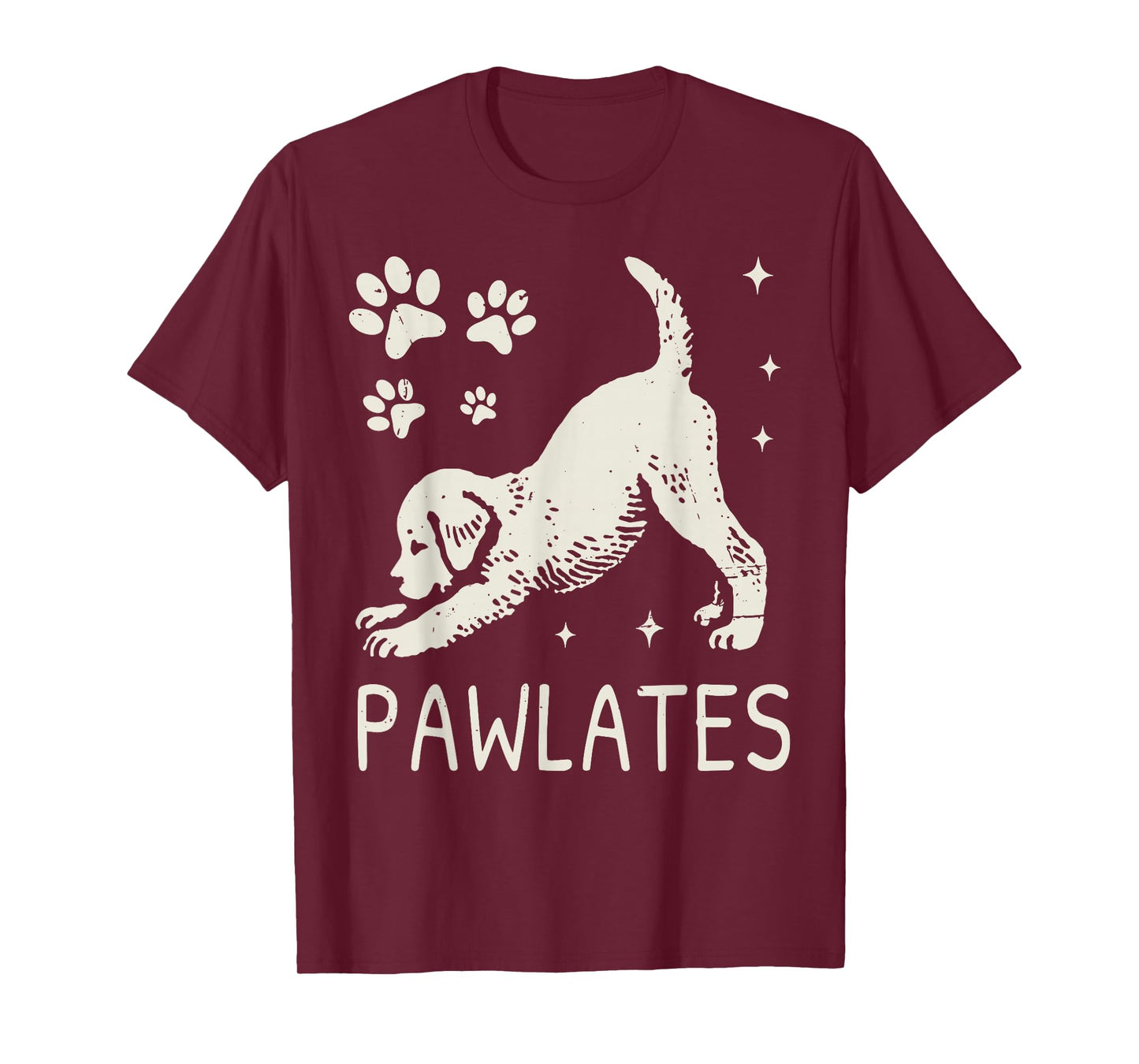 Pawlates Dog Stretching Workout Fitness Pilates Cute Puppy T-Shirt