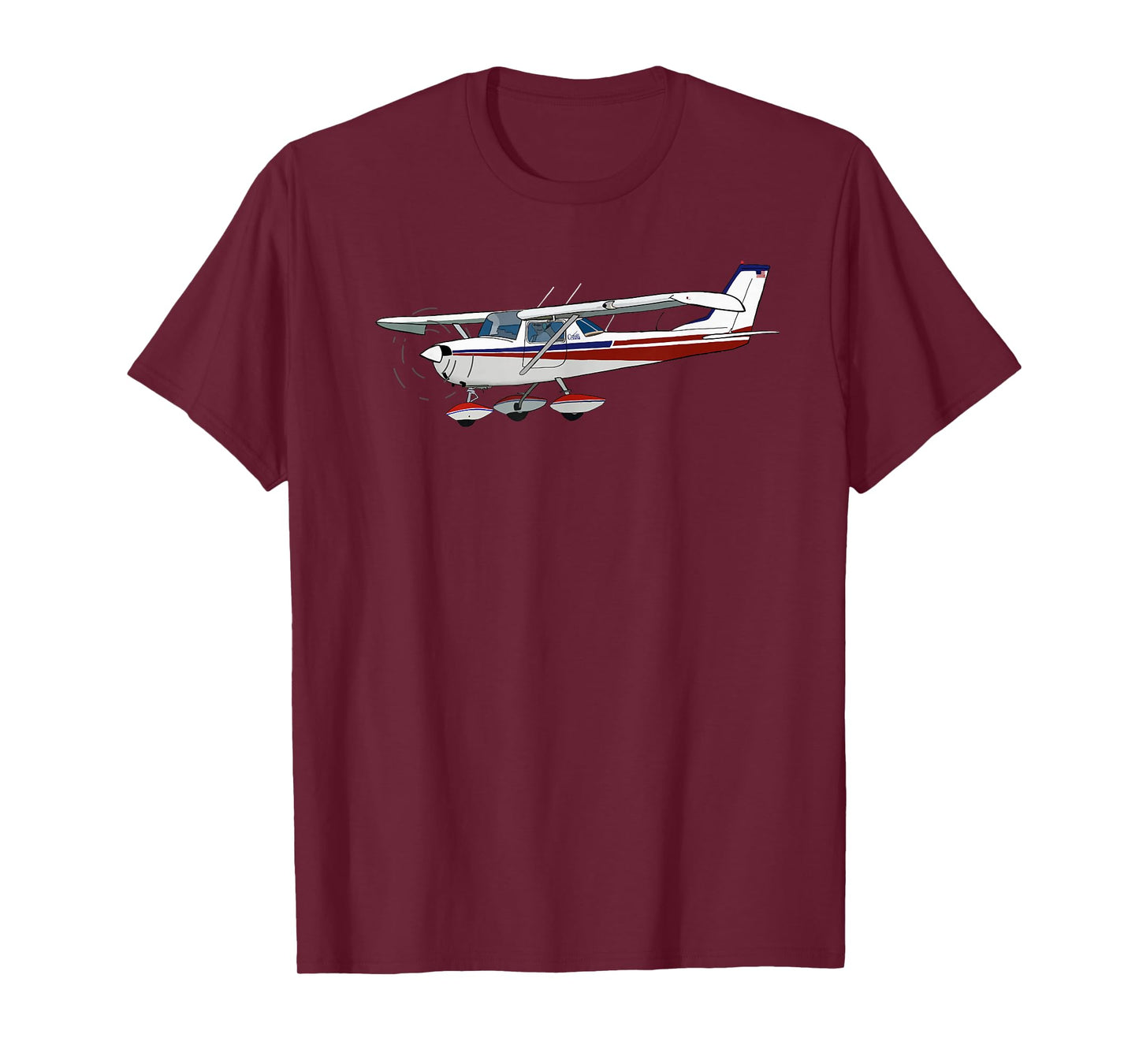 C-172 Skyhawk Airplane Illustration Aviation Pilot Art Tee T-Shirt