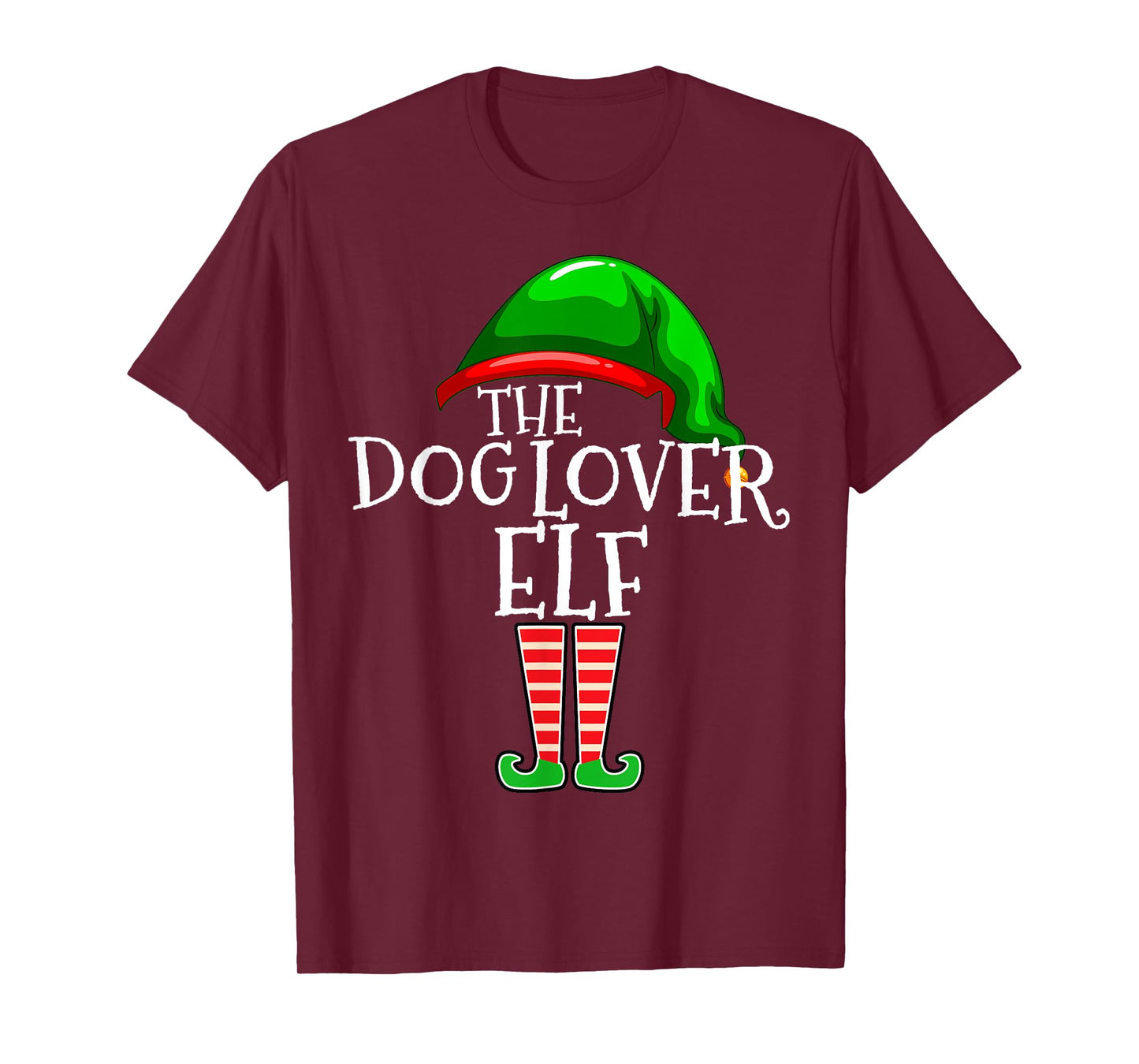 Dog Lover Elf Group Matching Family Christmas Mom Dad T-Shirt