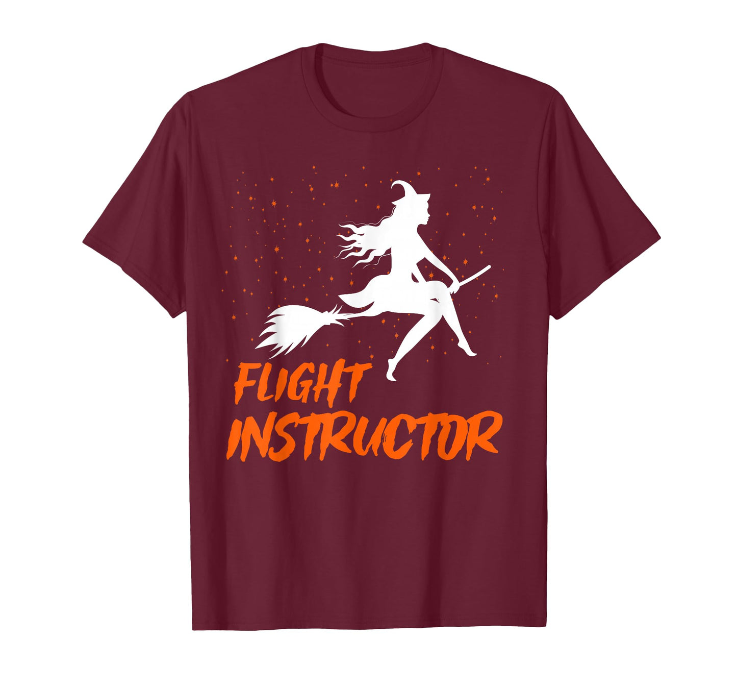 Flight Instructor Witch Riding Broomstick Halloween Costume T-Shirt
