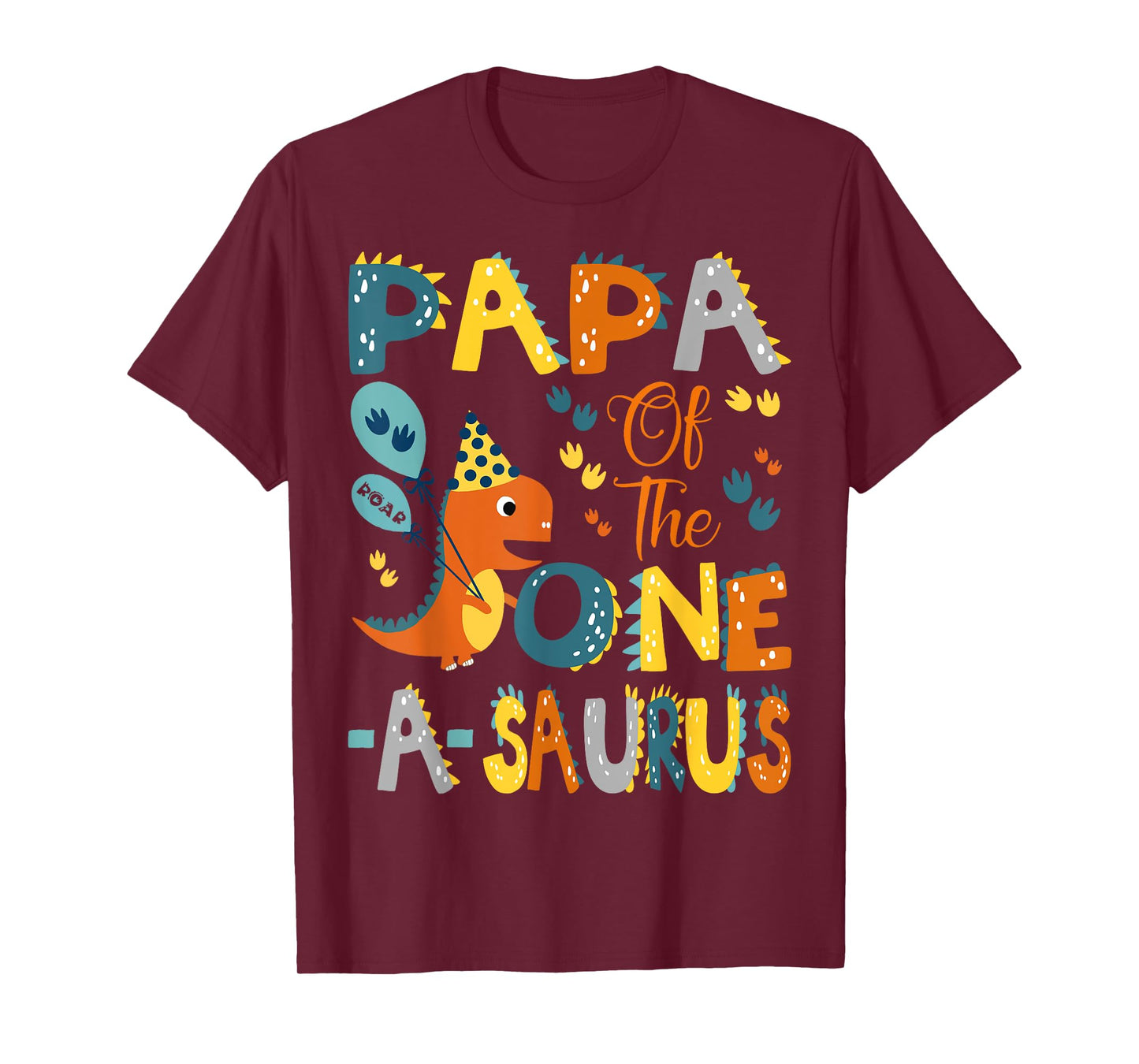 Papa Of The One-A-Saurus 1St Birthday Dinosaur Party T-Shirt