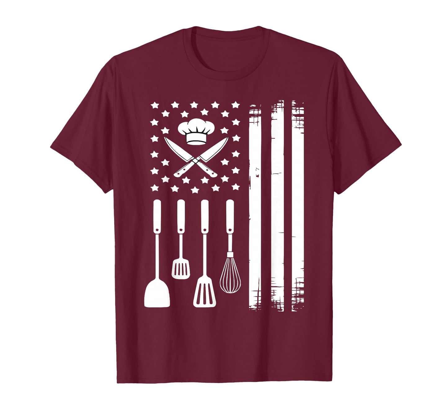 Cool Chef American Flag Cooking USA Patriotic Veterans Day T-Shirt