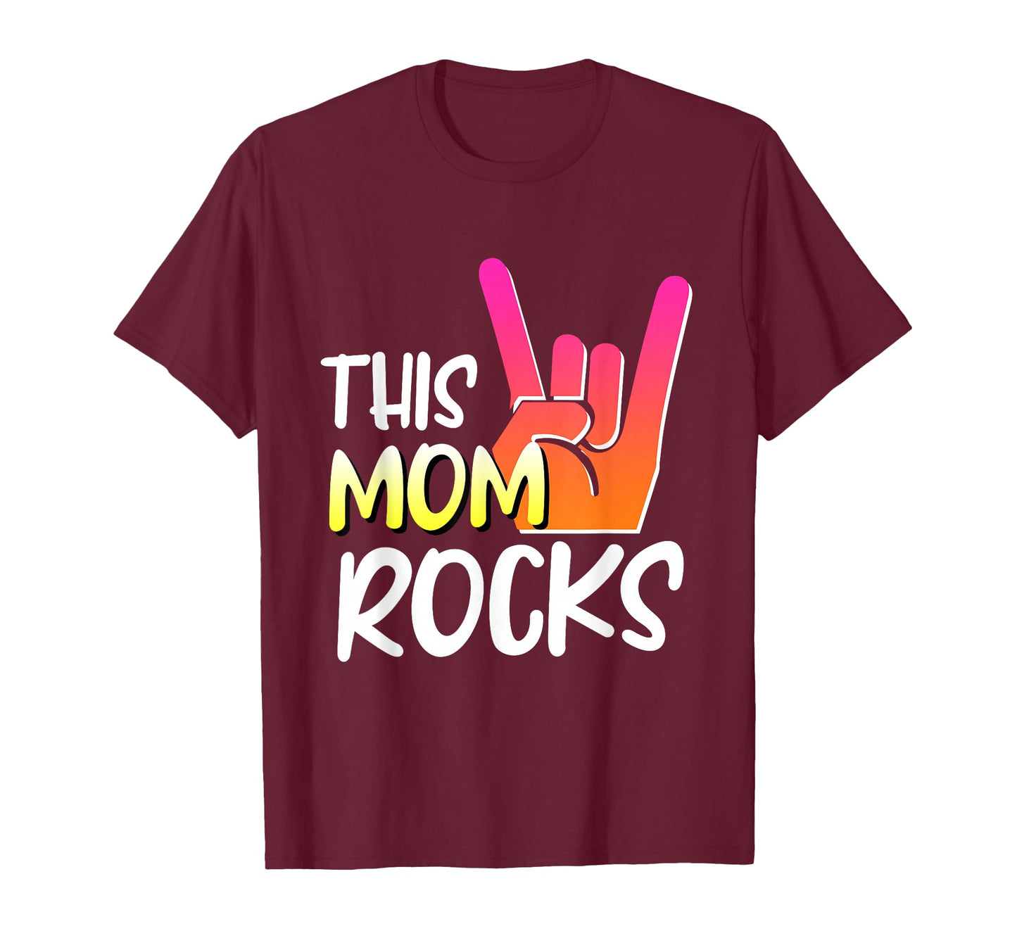 Mother Skirt Saying This mom Rocks Rock Music T-Shirt