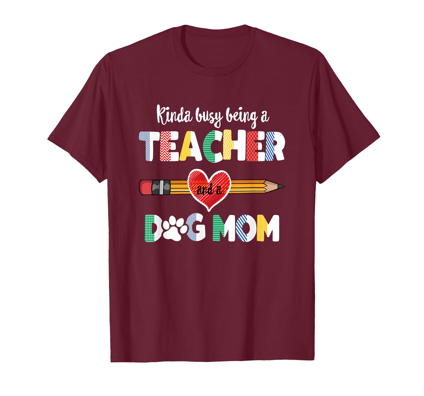 Funny Mothers day for teacher dog lover, Dog Mom Teacher T-Shirt