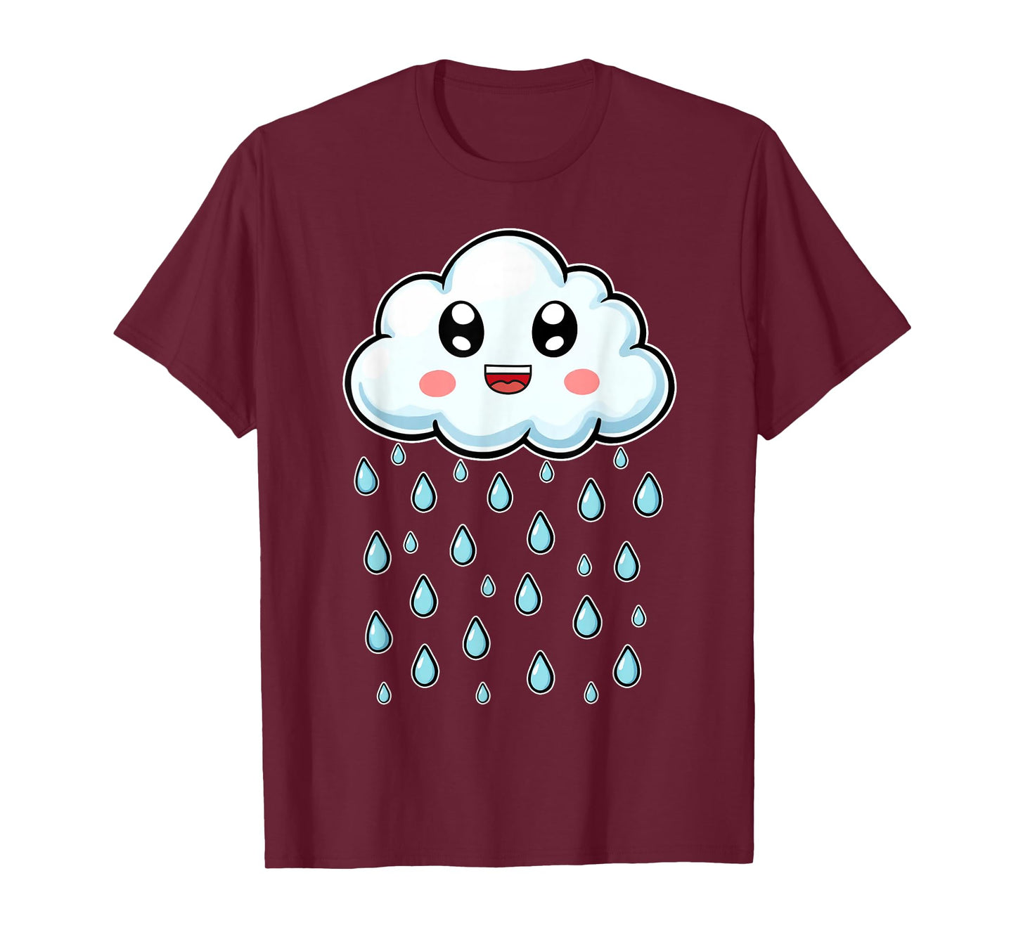 Cloud Raindrops Water White Cute Christmas Costume Halloween T-Shirt