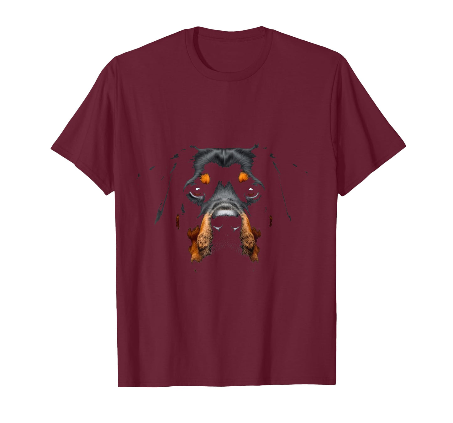 Black Rottweiler Dog Rottie Face T-Shirt