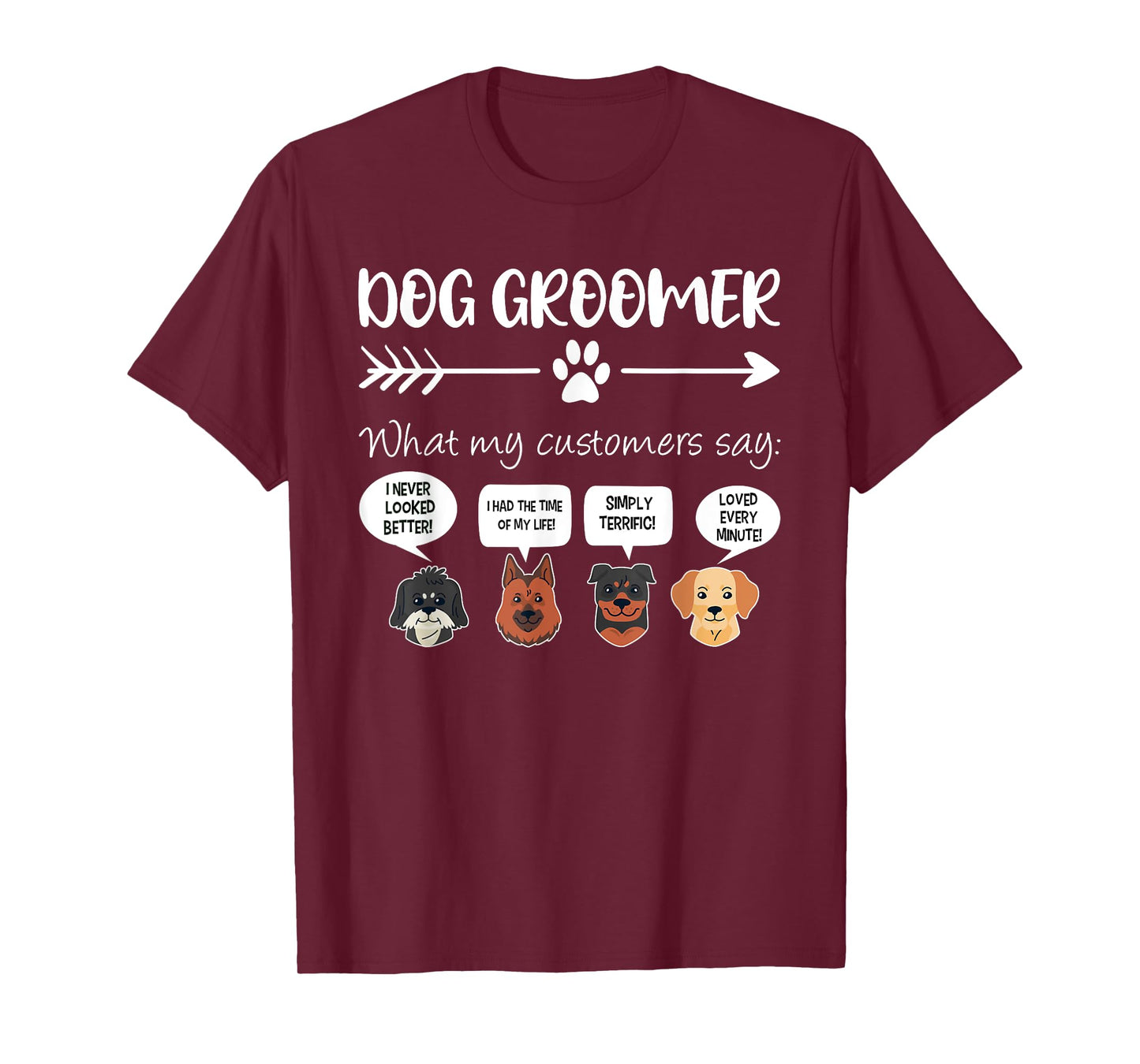 Dog Groomer Shirt Funny Dog Grooming Gift Dog Salon T-Shirt for Men Women Girls Kids