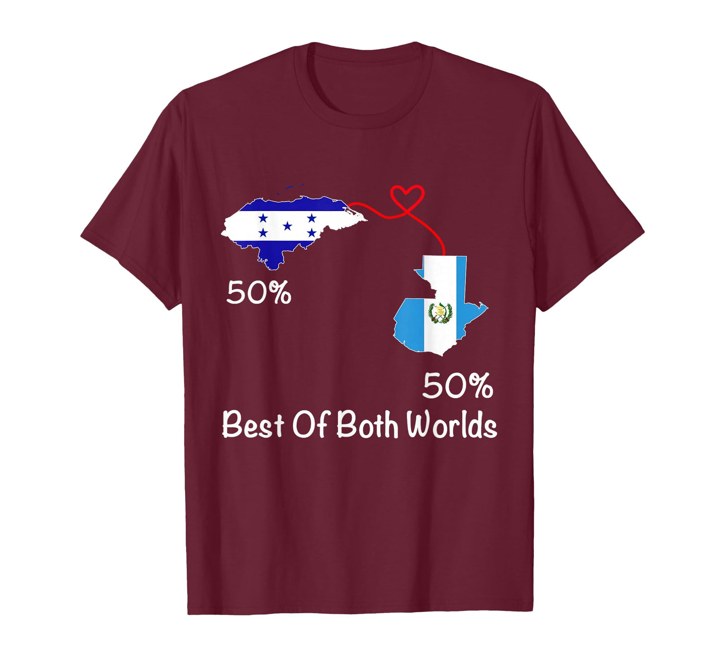 Half Honduran Half Guatemalan Flag Map Guatemala T-Shirt