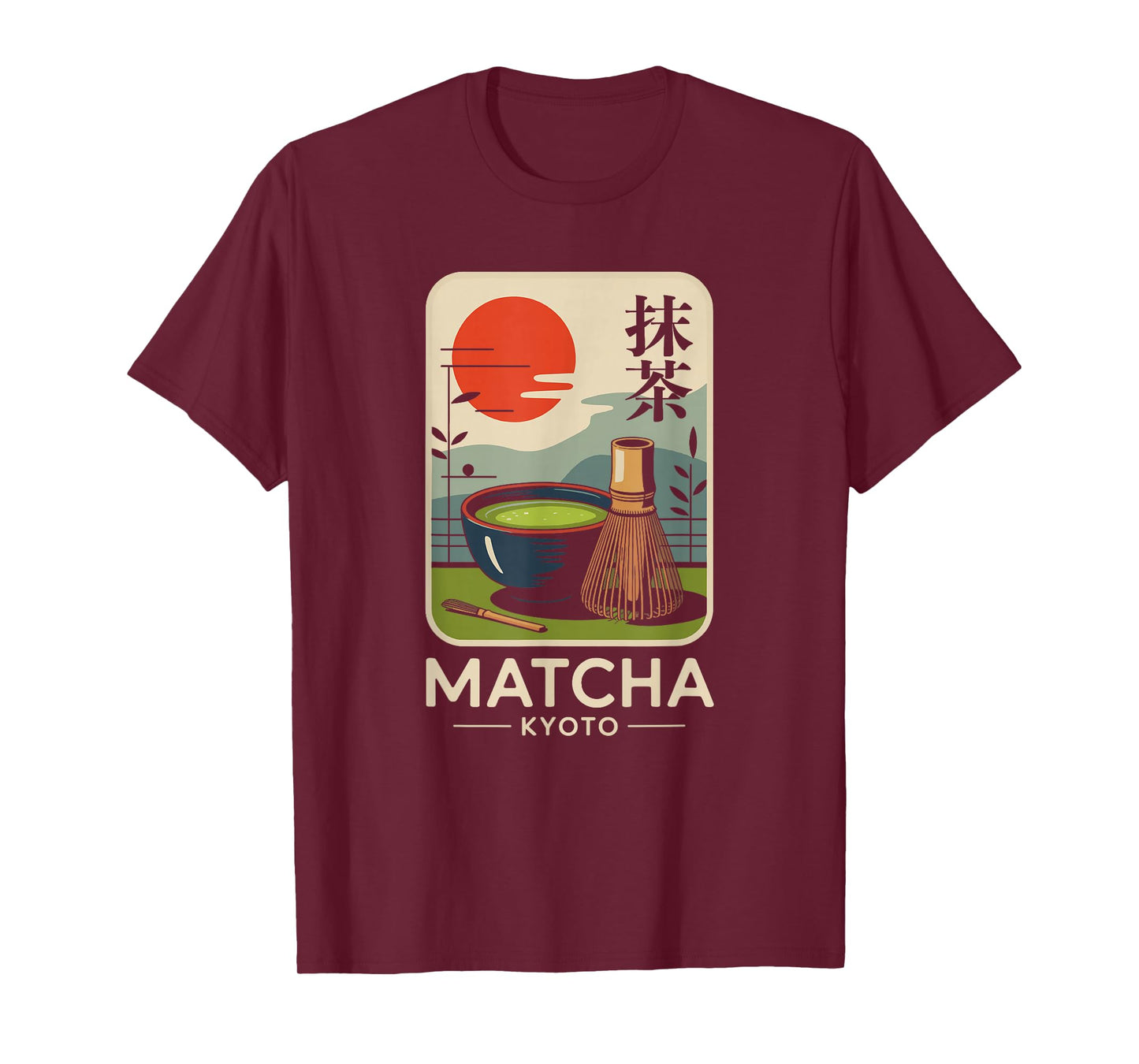 Matcha Japan Kyoto Tea Retro Japanese Kanji Souvenir T-Shirt