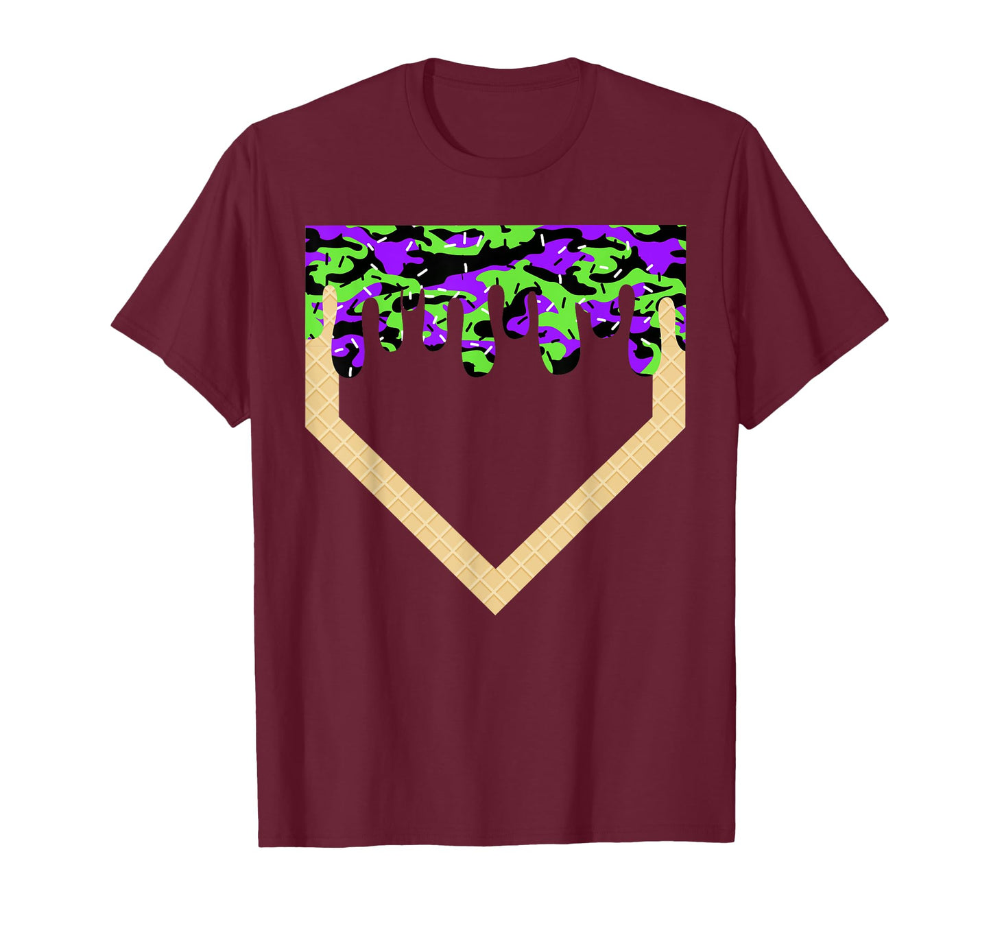 Halloween Baseball Home Plate Drip Baseball Lifestyle Boys T-Shirt