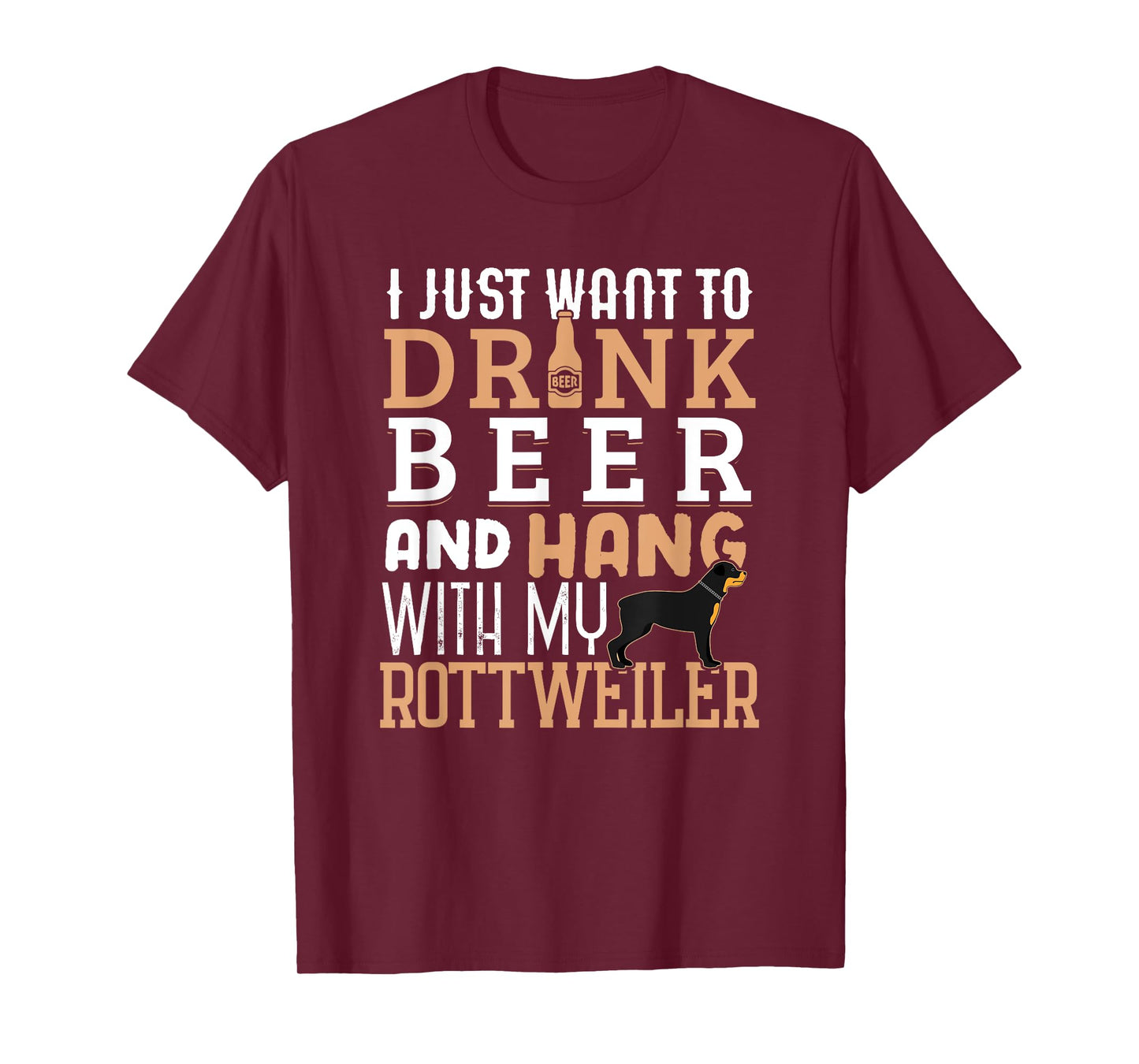Rottweiler Dad Shirt Funny Father's Day Rottie Dog Beer T-Shirt