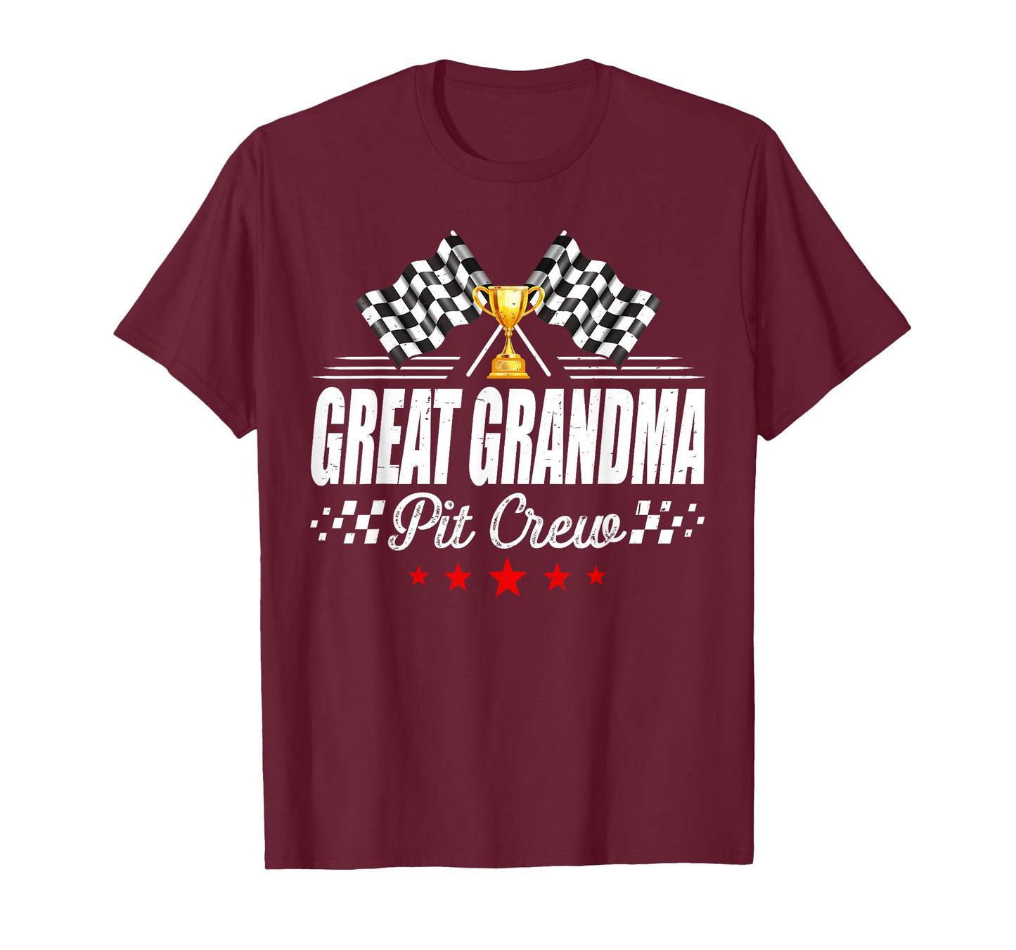 Great Grandma Pit Crew Race Car Racing Birthday Party T-Shirt