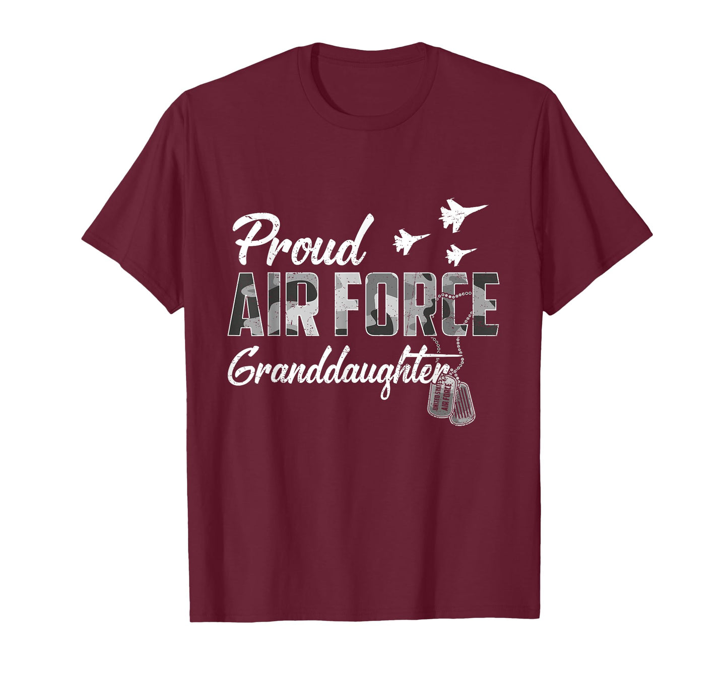 Proud US Air Force Granddaughter Camouflage Family Matching T-Shirt