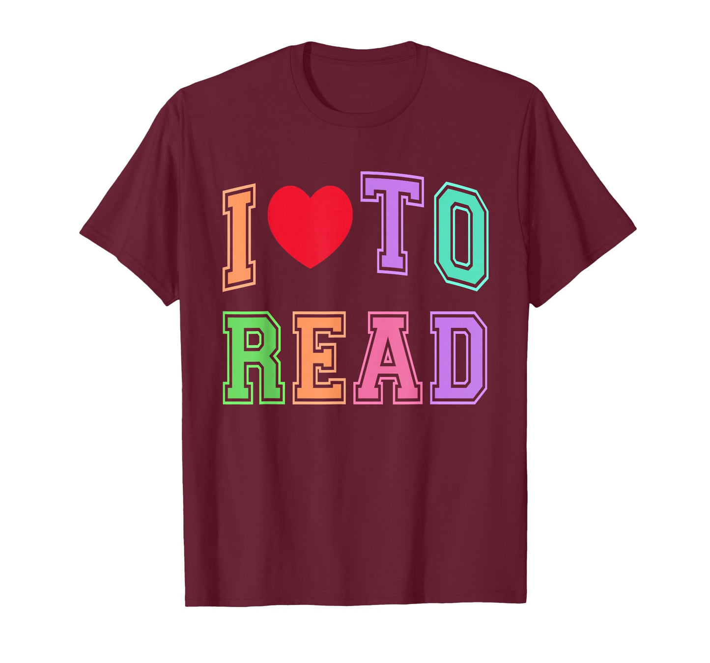 Groovy I LOVE TO READ Heart Reading Squad Kindergarten T-Shirt