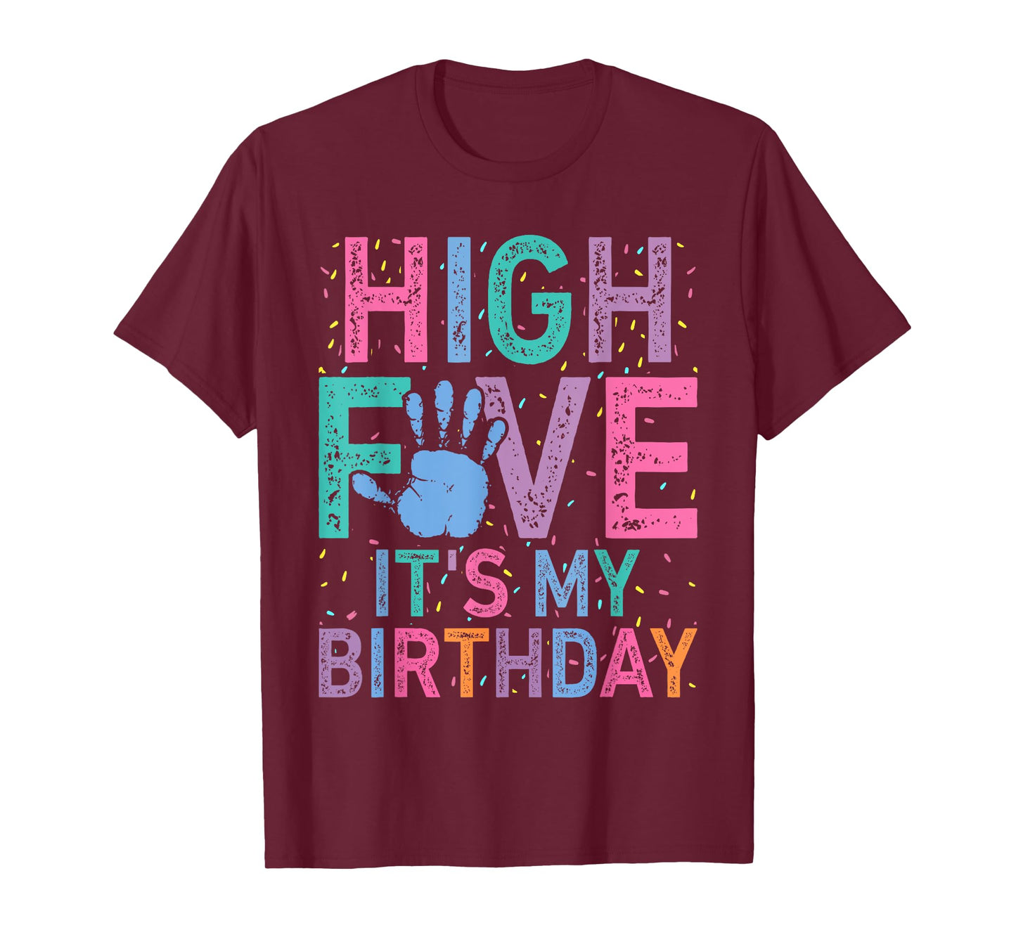 Kids High Five Cool 5 Year Old Kids Birthday T-Shirt