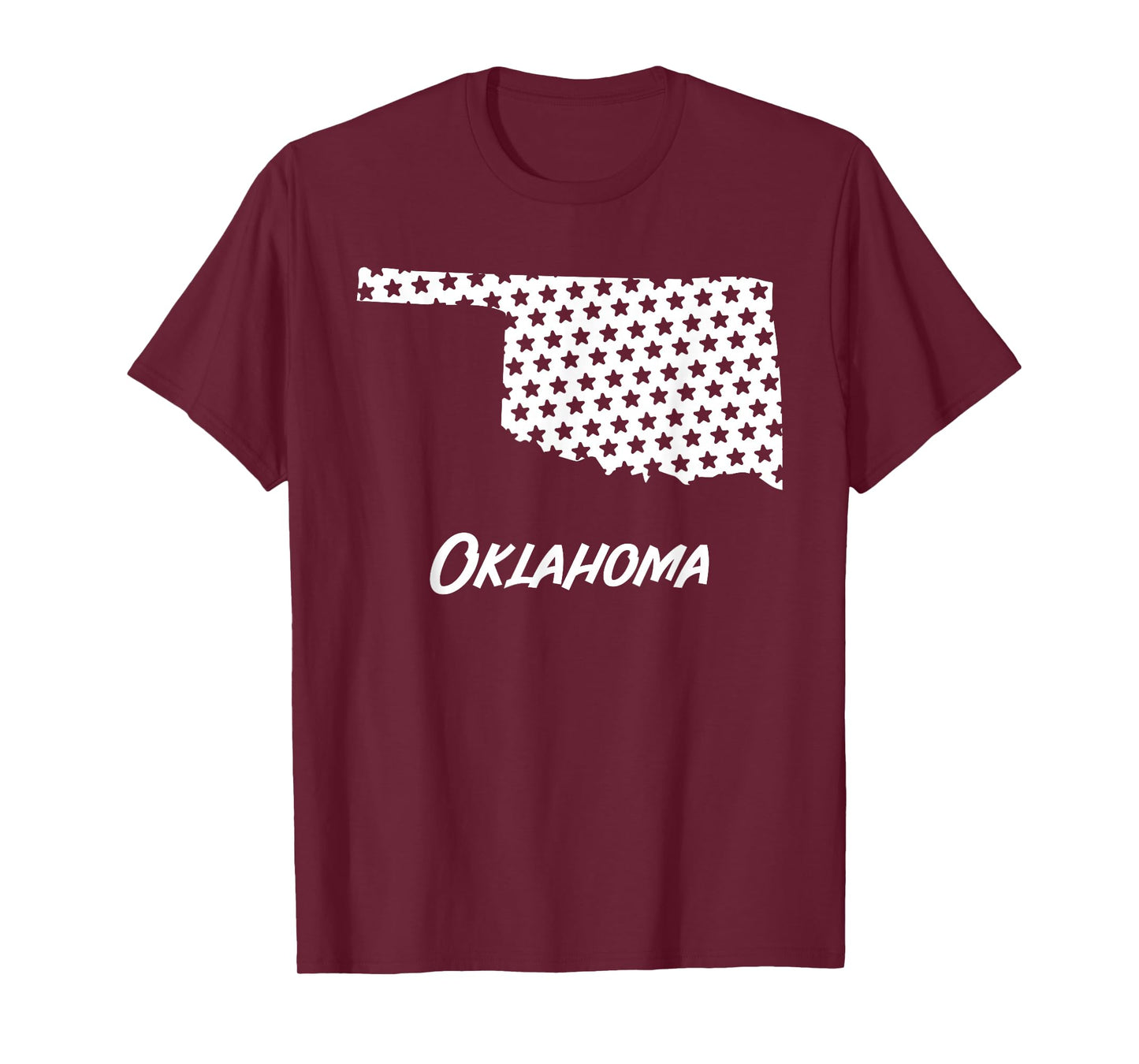 Oklahoma USA State Outline Stars Vintage Retro Design T-Shirt